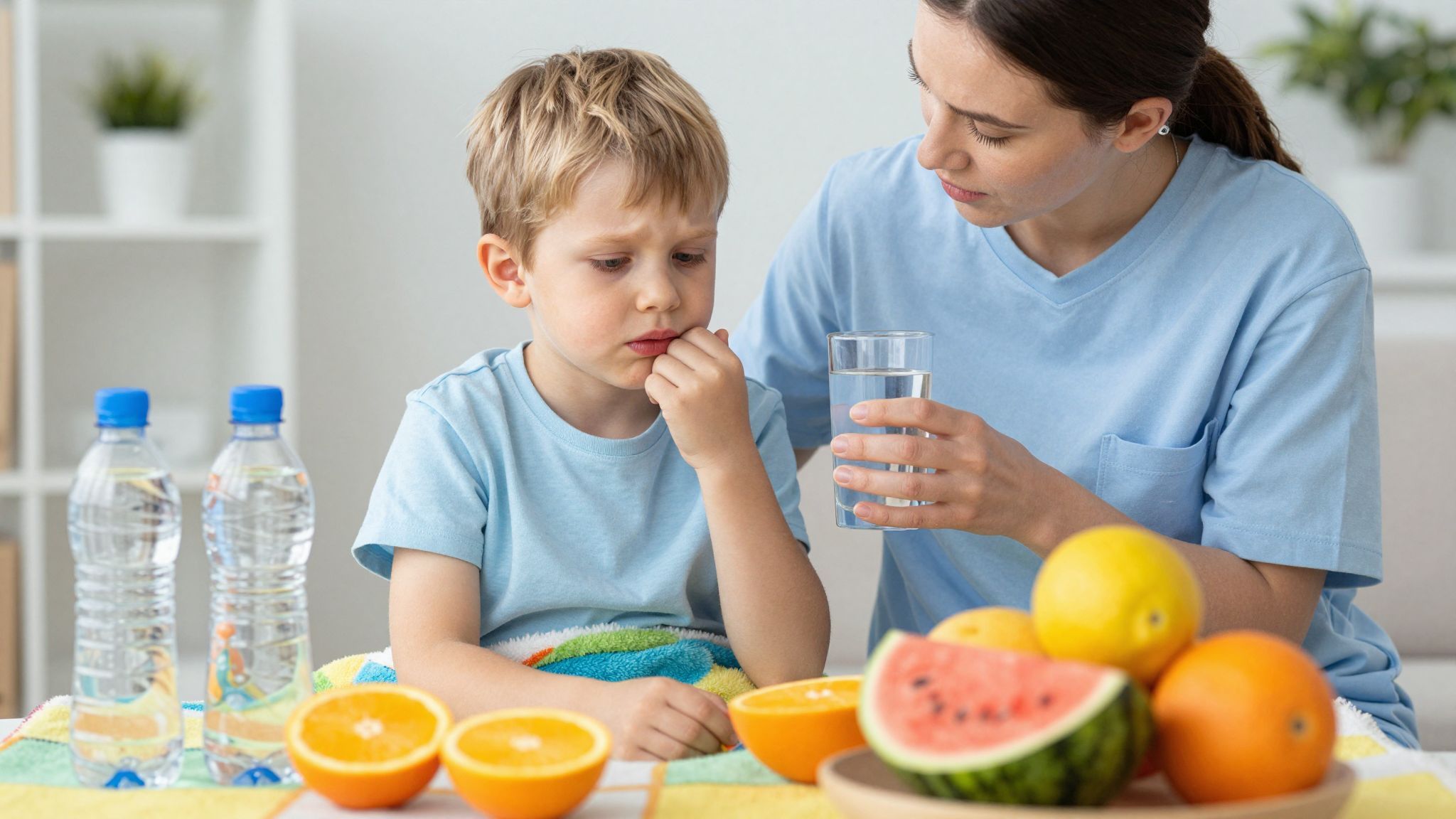 A kiszáradás első jele a sötét vizelet megjelenése.