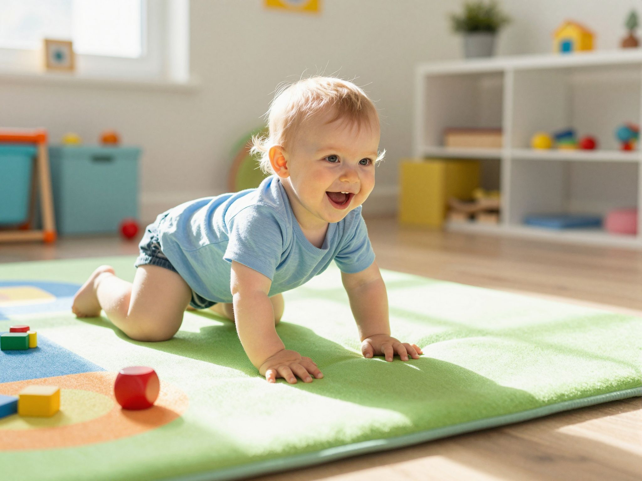 A kúszás és mászás erősíti a motoros készségeket.
