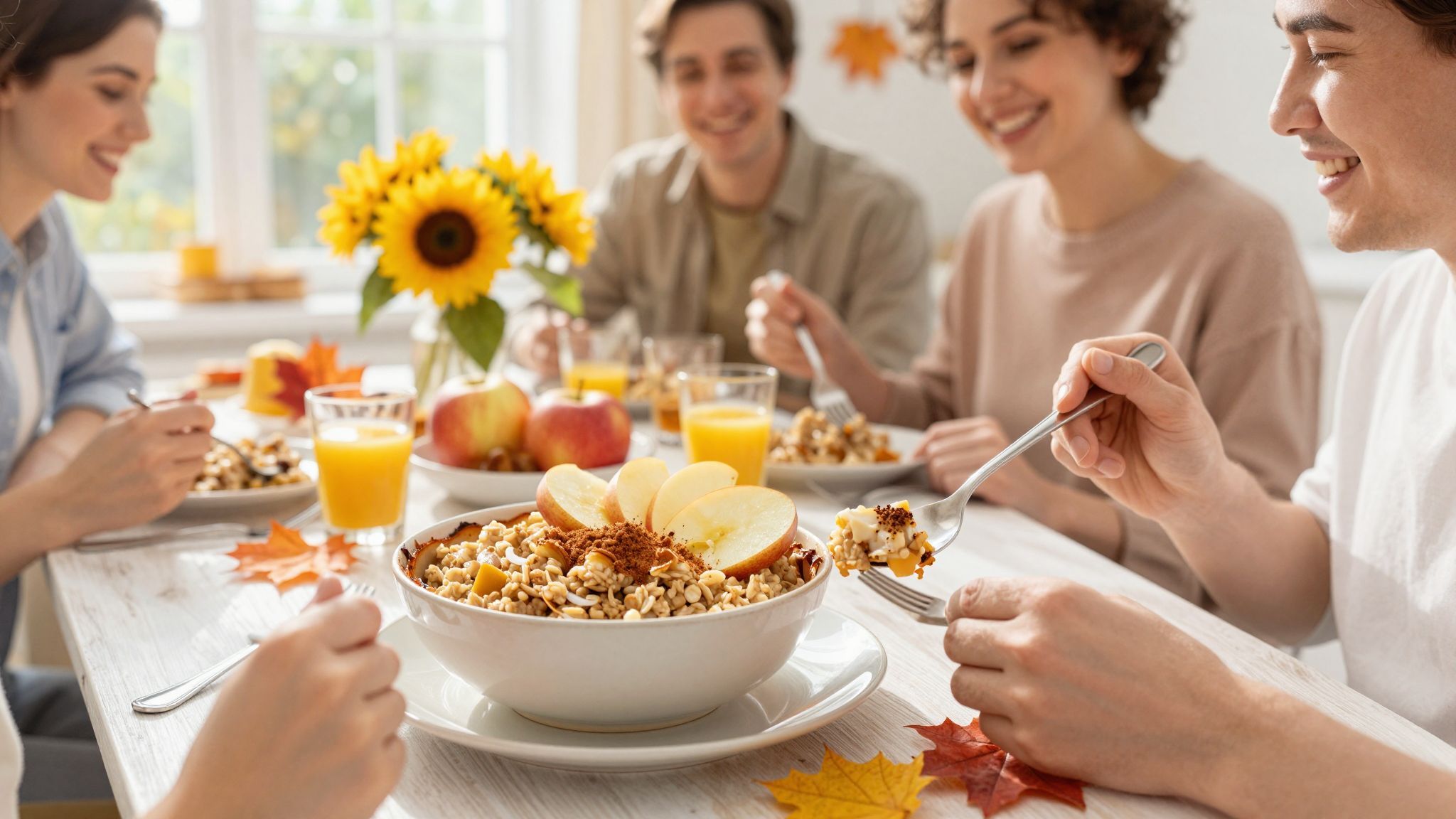 A sült zabkása közös sütése élménnyé teheti a reggelit.