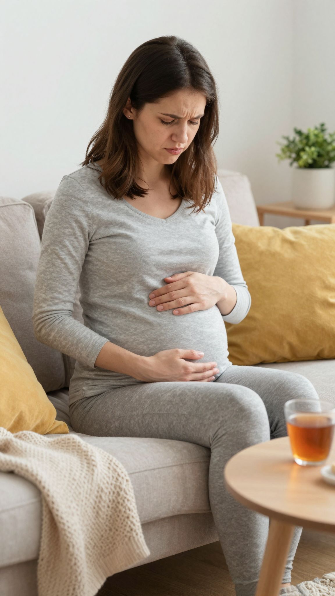 A szalagok nyúlása görcsös fájdalmat okozhat terhesség alatt.