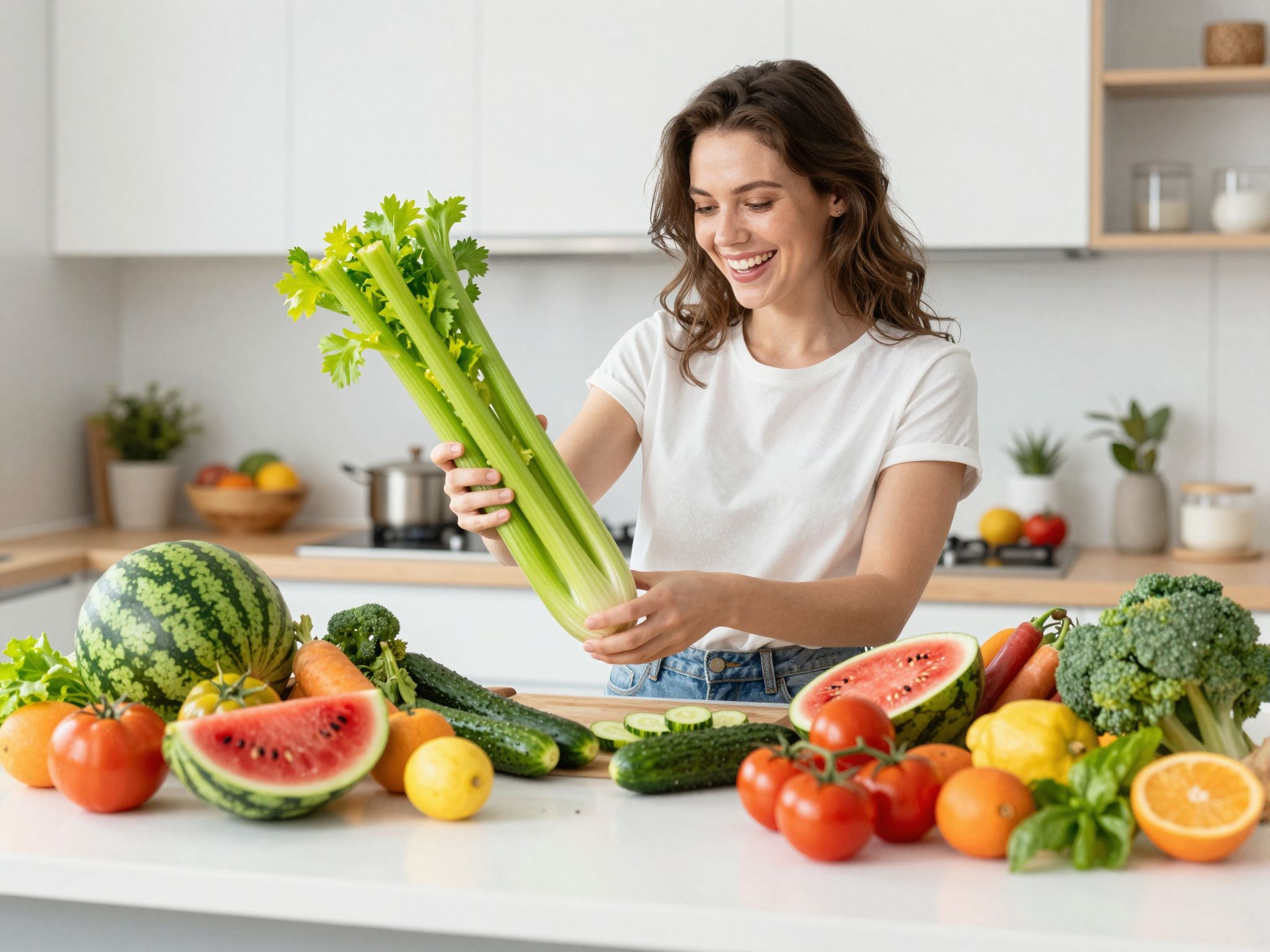 A szárzeller kiváló vízhajtó, frissítő zöldség a konyhában.