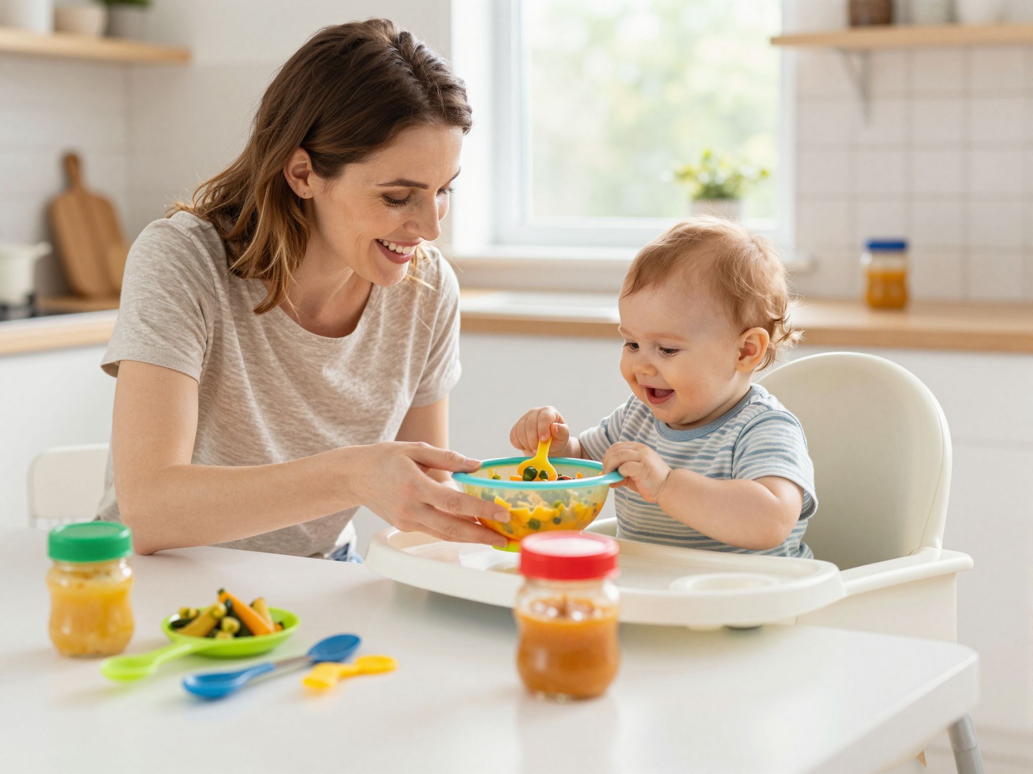 A szilárd ételek fokozatos bevezetése segíti a babát.