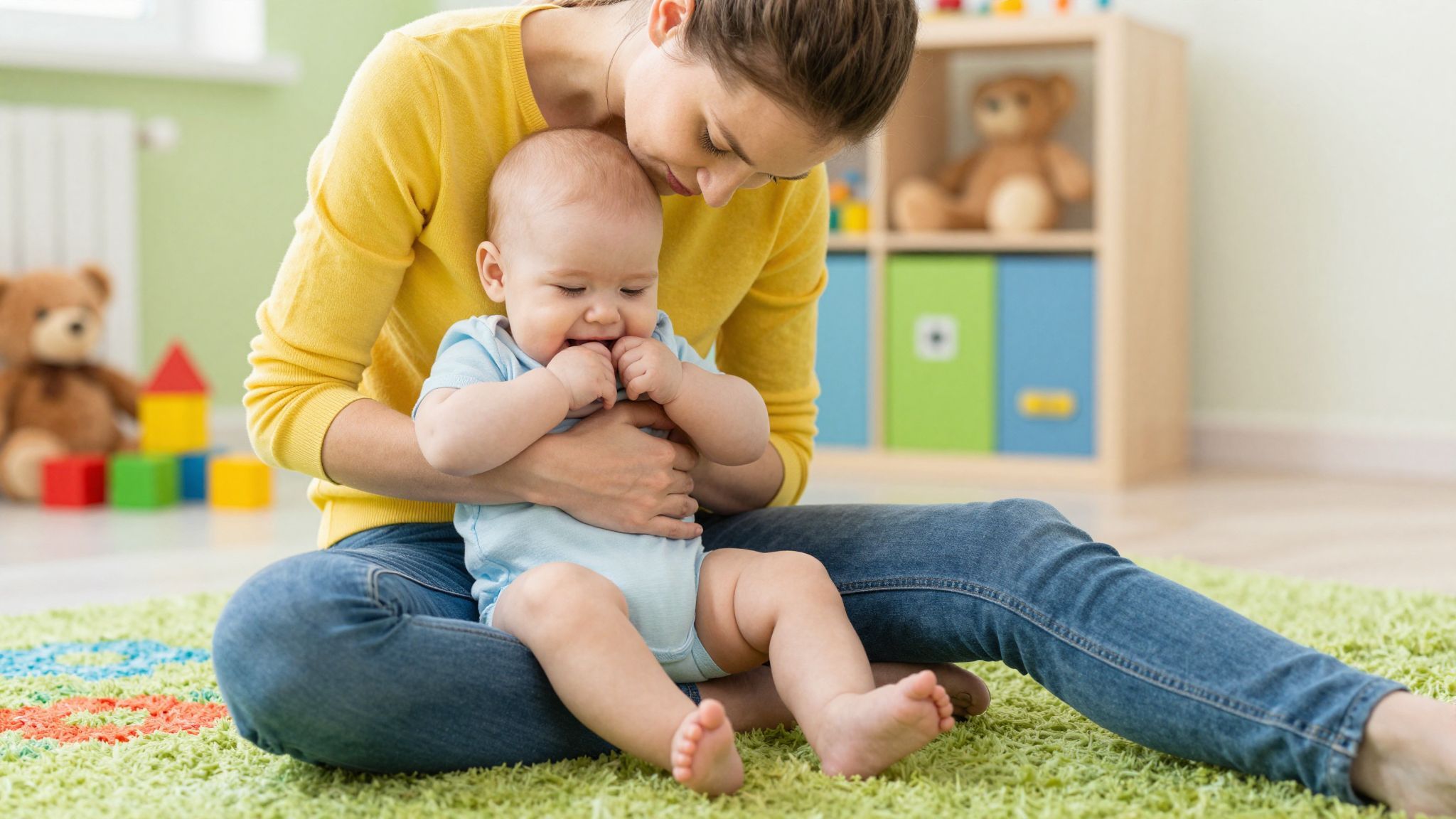 A szülői türelem segíti a baba fogzását.