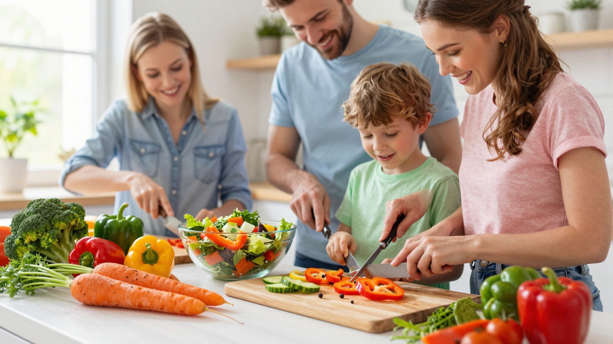A ropogós zöldségek vonzóbbá teszik az egészséges ételeket.