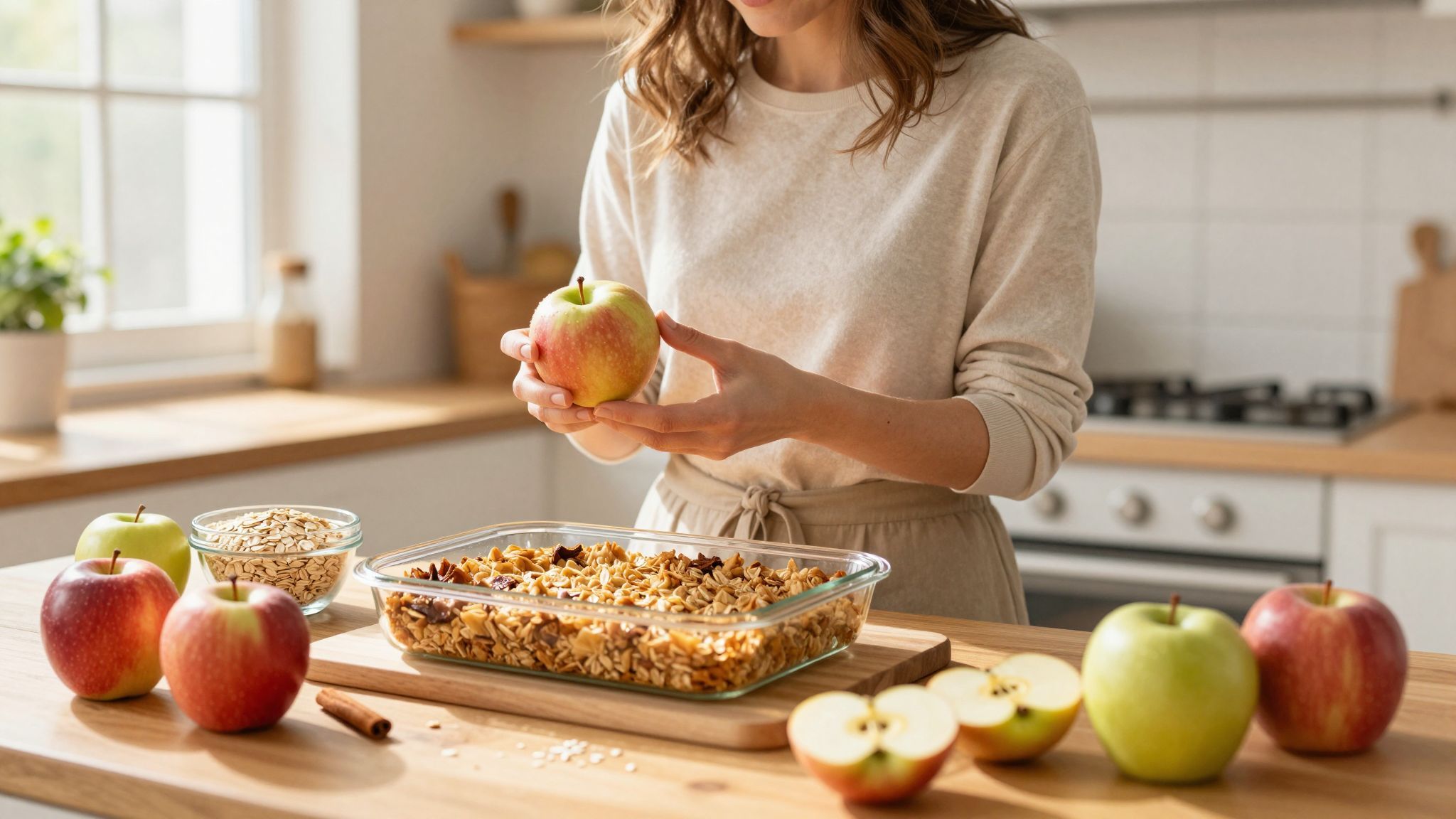 A kemény, édes alma ideális a sütéshez.