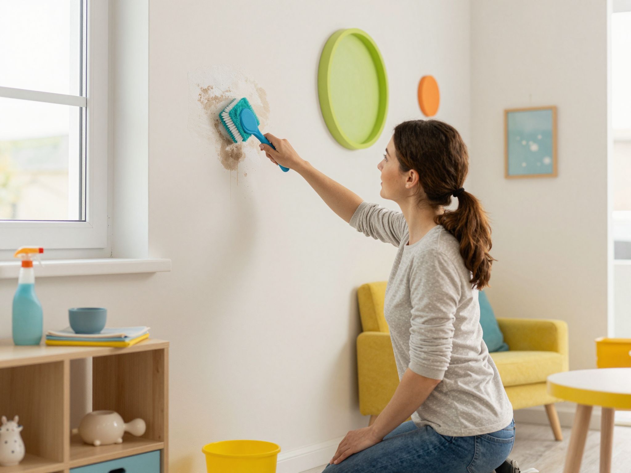 A penész eltávolításához ecet és meleg víz is segíthet.