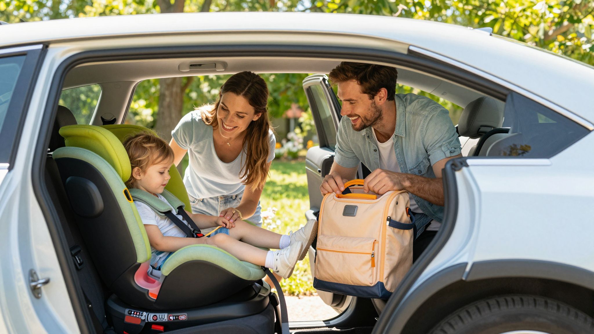 Fontos a gyerekülés helyes rögzítése az utazás előtt.