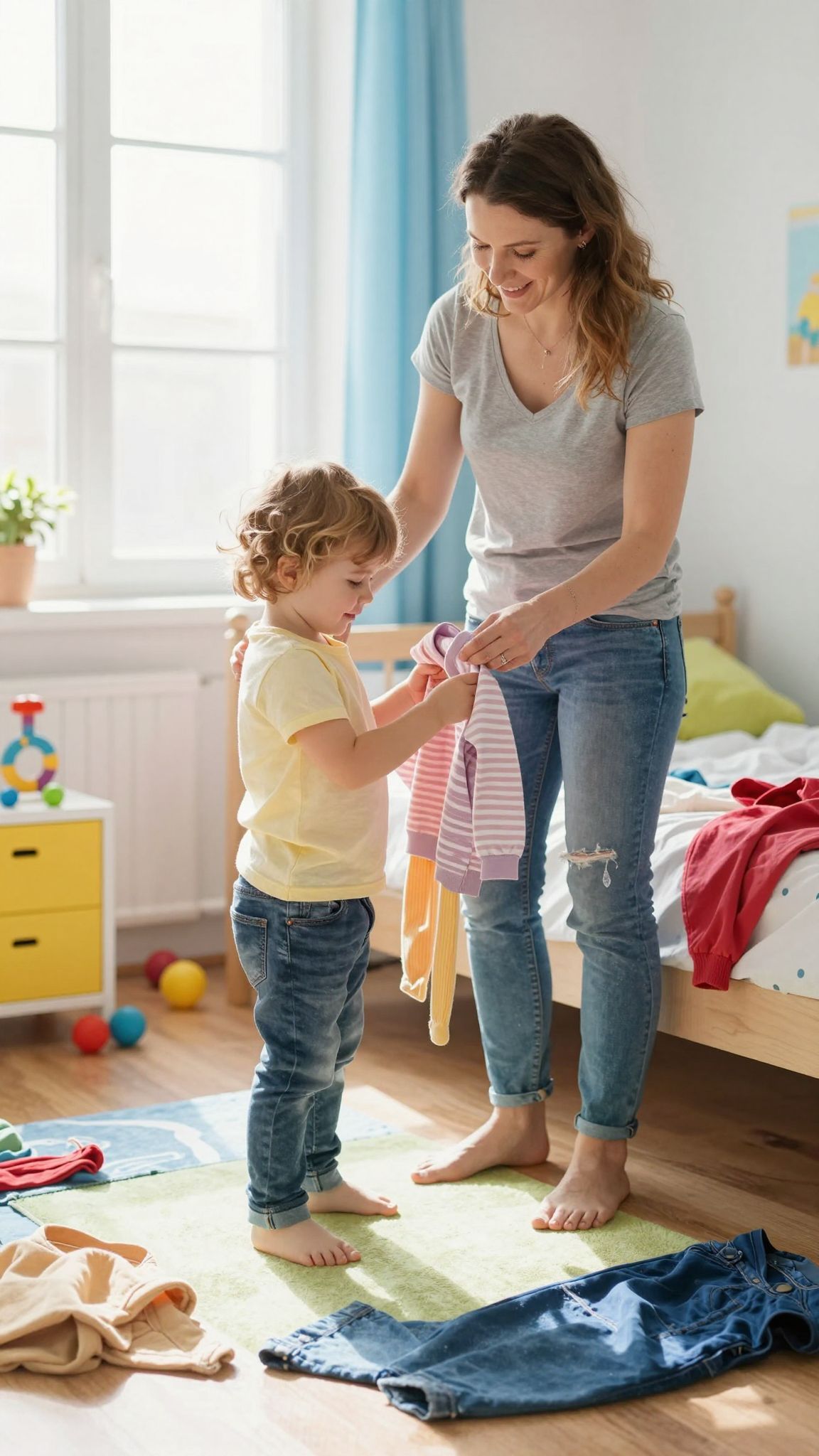 Az öltözködés fejleszti a gyermek önállóságát és türelmét.