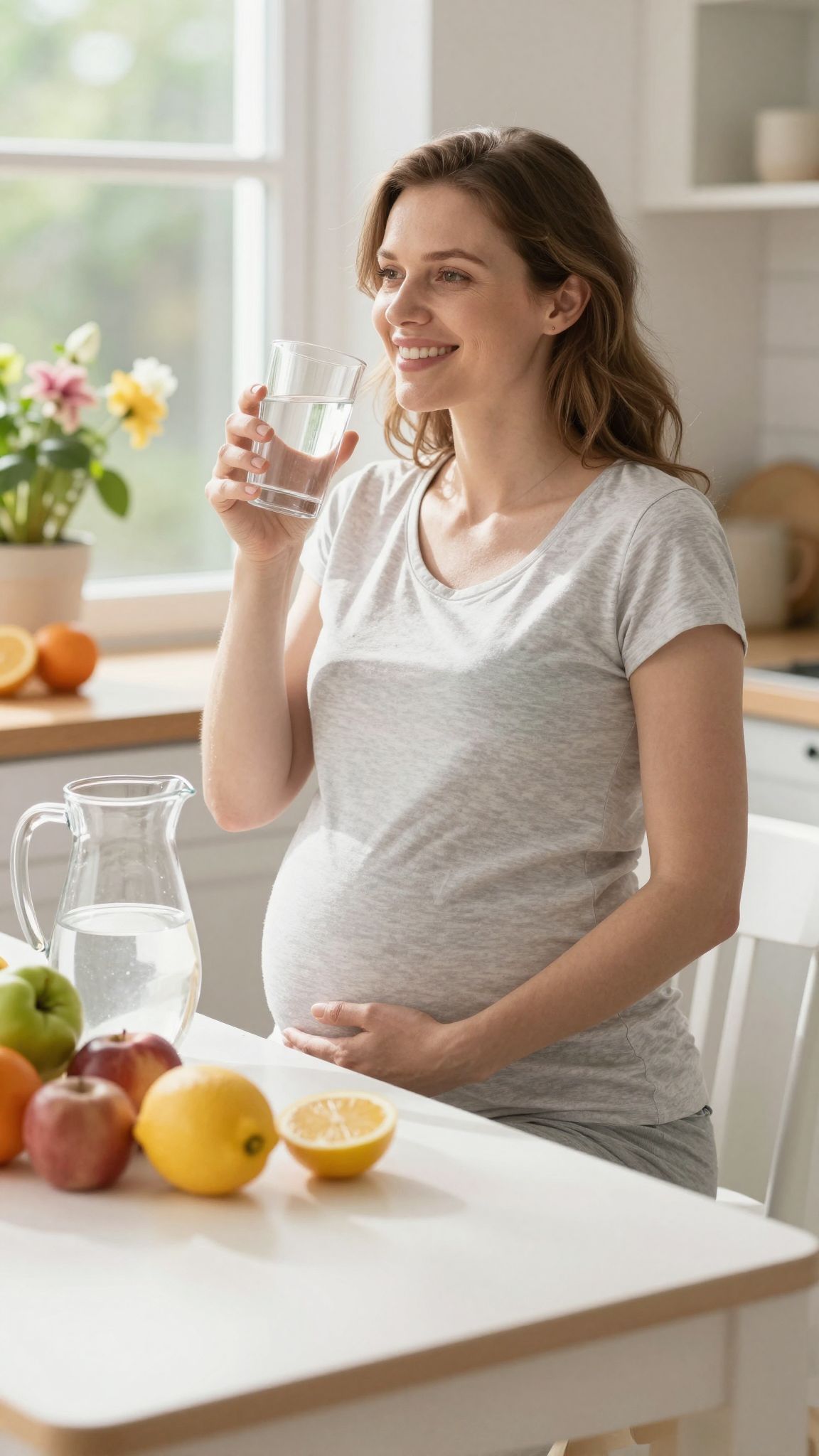 A megfelelő vízfogyasztás segíti a magzat fejlődését.