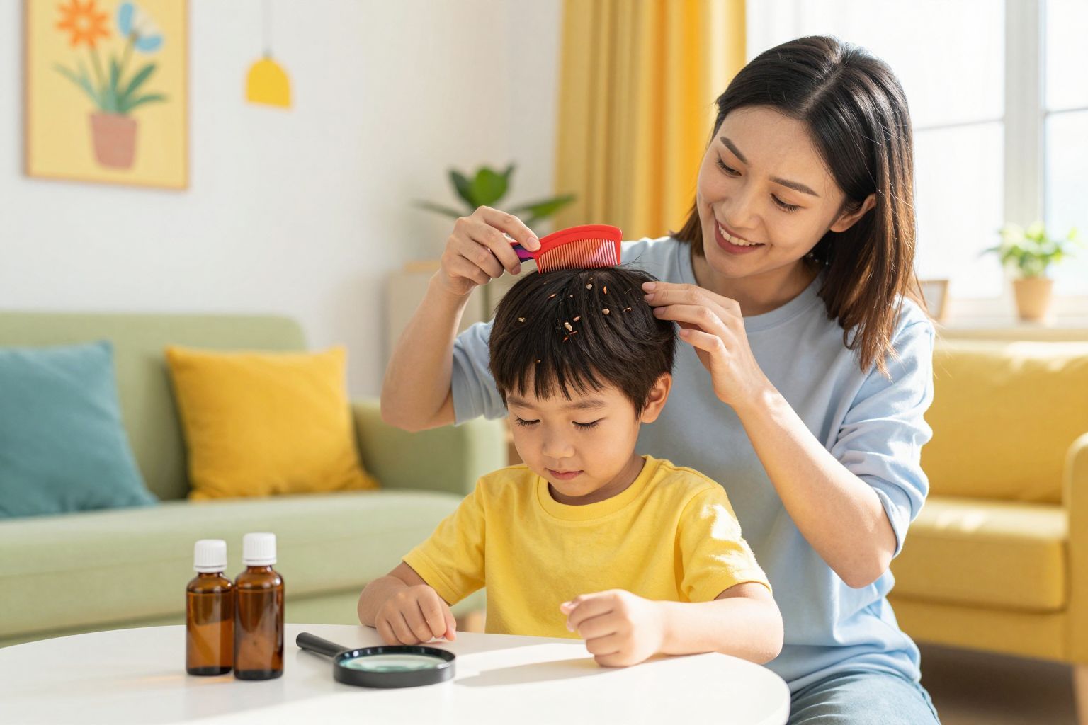 A rendszeres fésülés segít a tetűmegelőzésben.