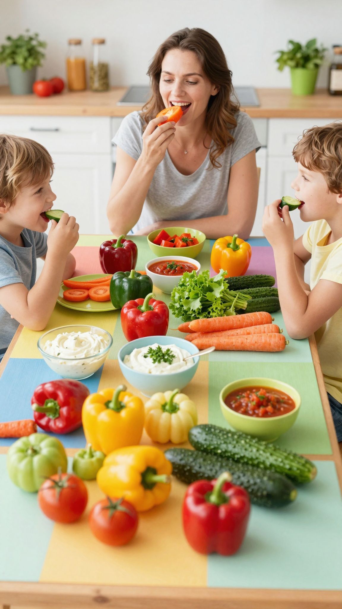 A mártogatósok segíthetnek elrejteni a zöldségek ízét.