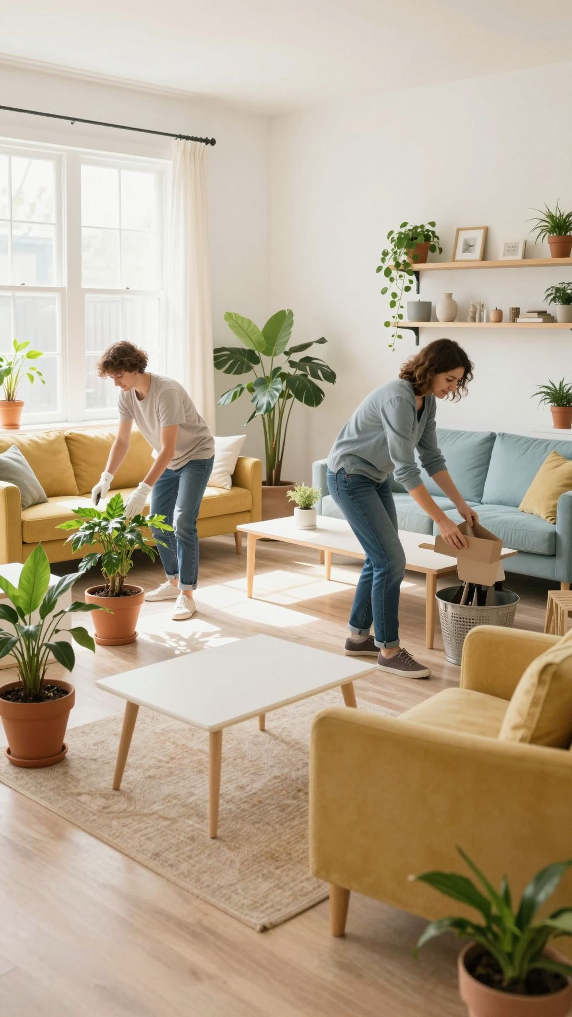 A nappali közösségi térként összeköti a családtagokat.