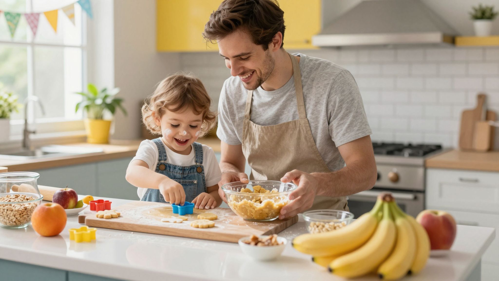 A szezonális gyümölcsök gazdagítják a babakeksz ízét.