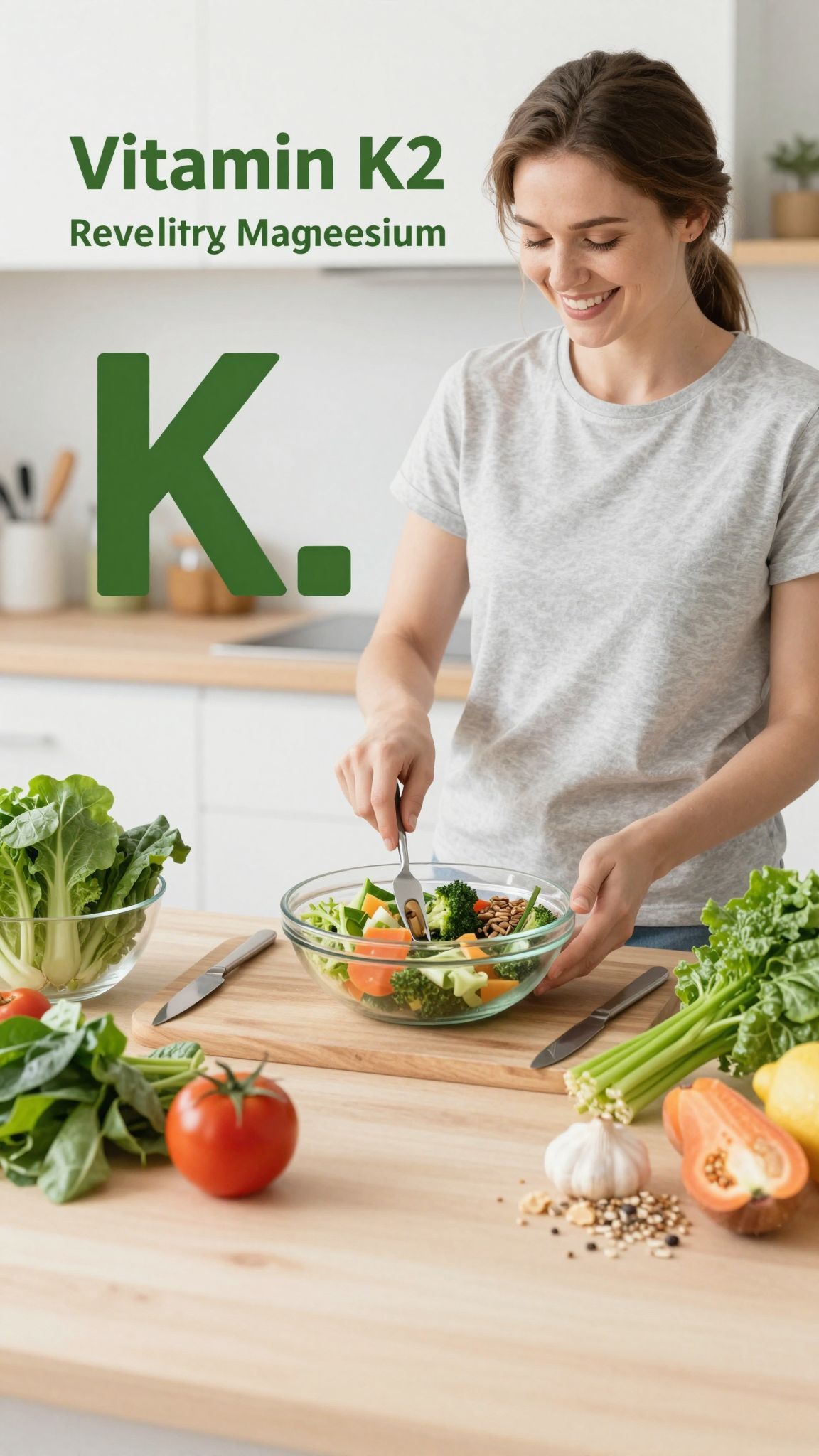 A K2-vitamin és magnézium támogatják a D-vitamin hatását.