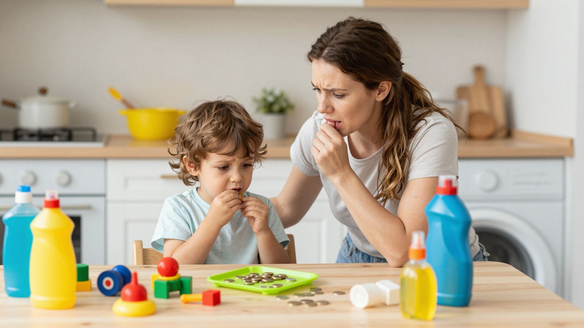 Néhány élelmiszer és tárgy életveszélyes lehet a gyerekekre.