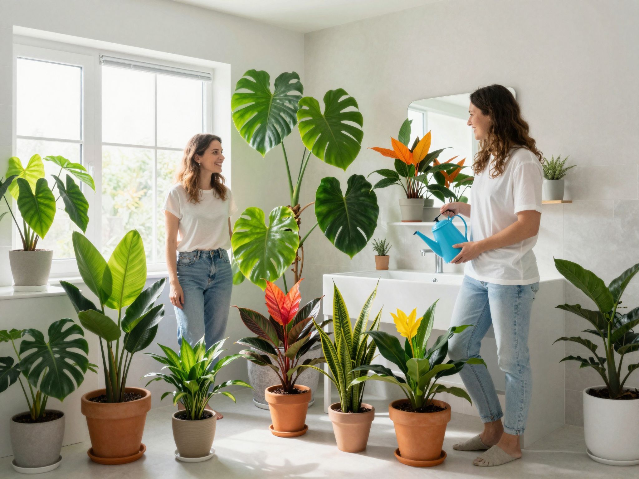 A vitorlavirág páratűrő, ideális fürdőszobai növény.