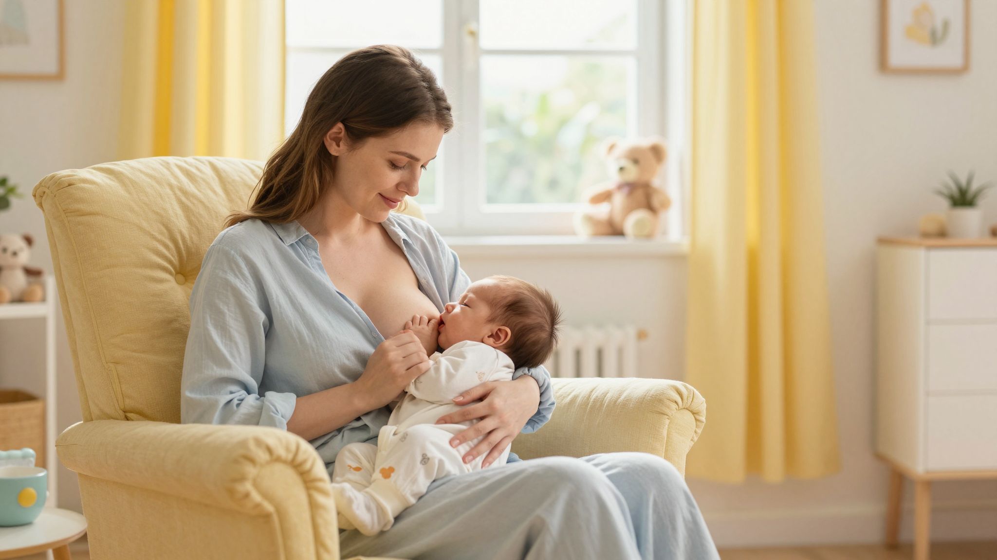 A baba éhségjelei közé tartozik a szopás keresése.