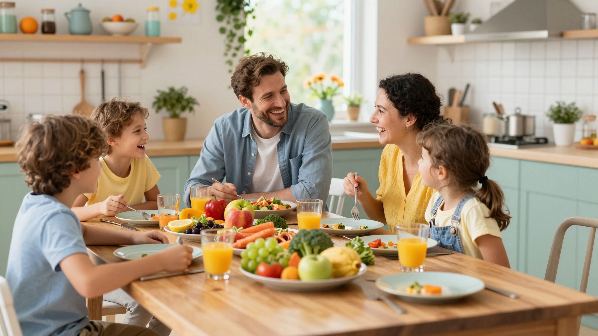 A közös étkezés erősíti a családi kötelékeket.