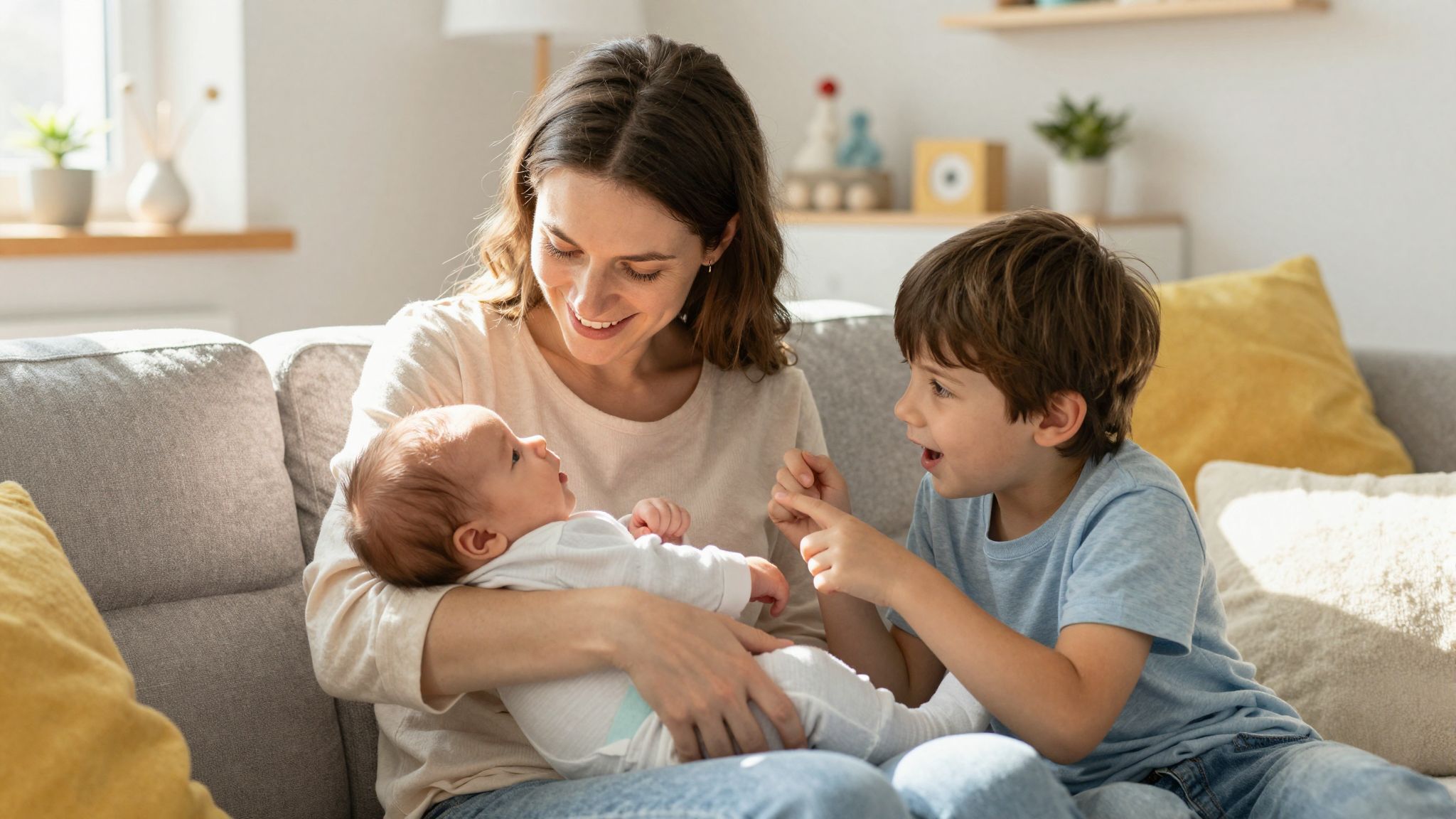 A kistesó érkezése erősíti a testvéri kötelékeket.