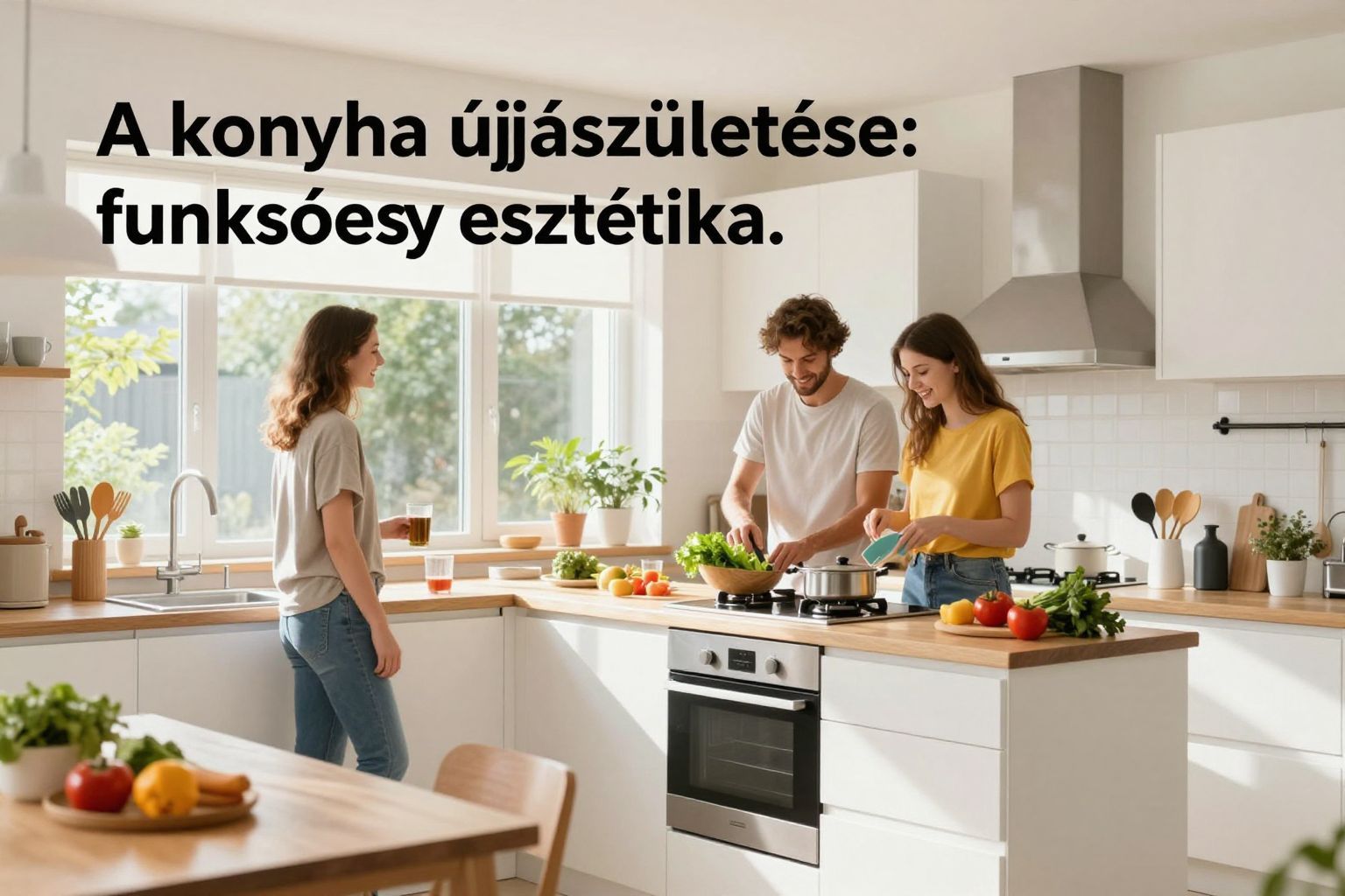 A modern konyhákban a funkcionalitás és a design egyesül.