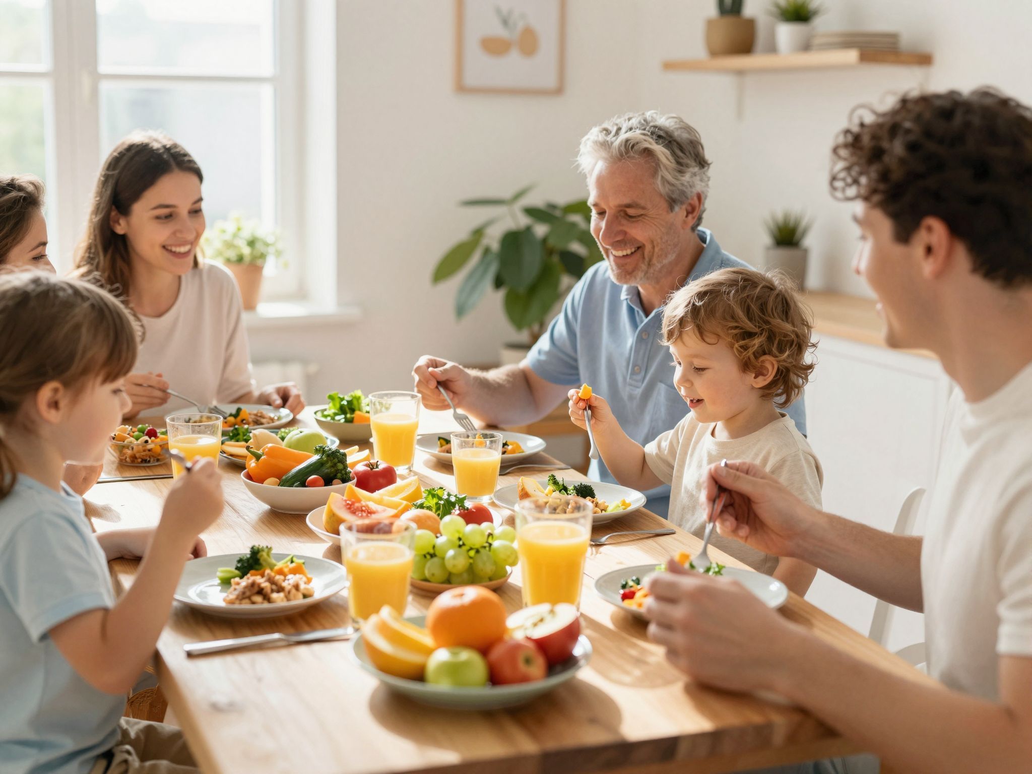 A közös étkezés erősíti a családi kötelékeket.