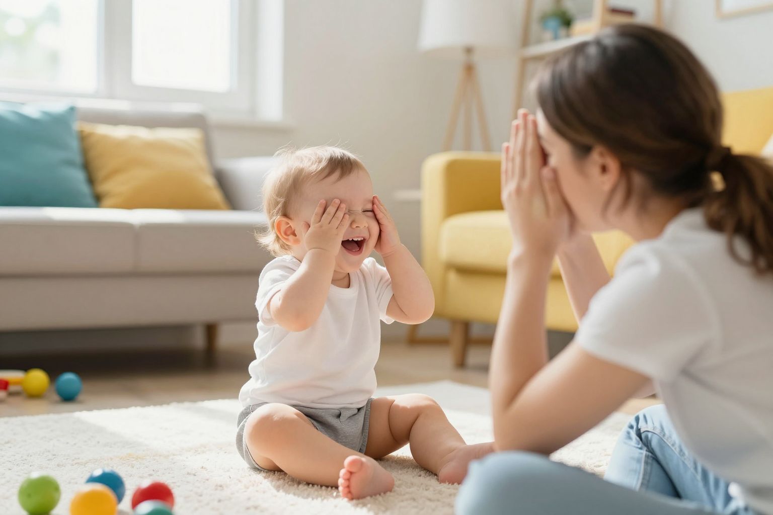 A bújócskázás segíti a tárgyállandóság fejlődését.