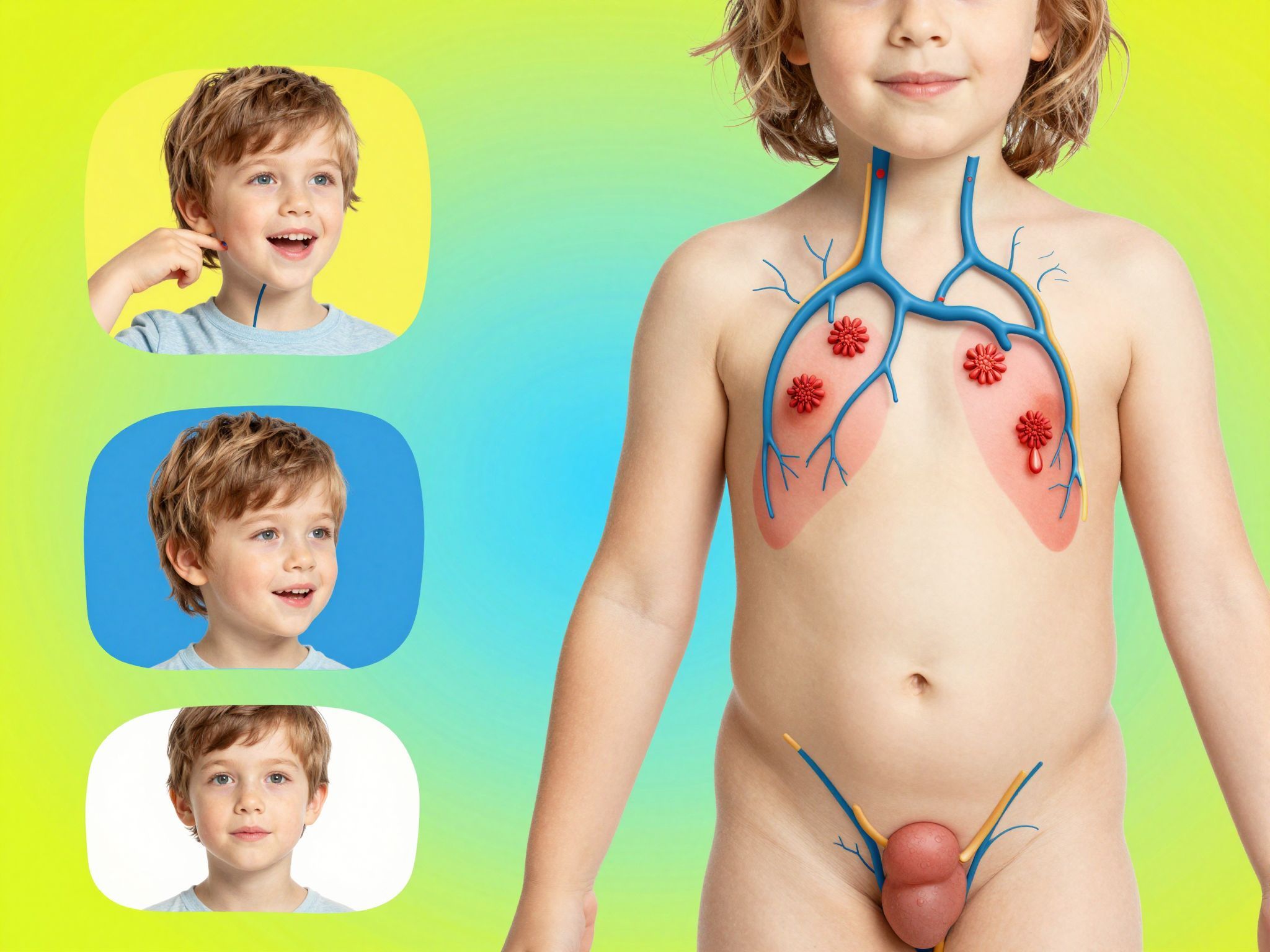 A nyirokrendszer támogatja a gyermek növekedési fázisait.