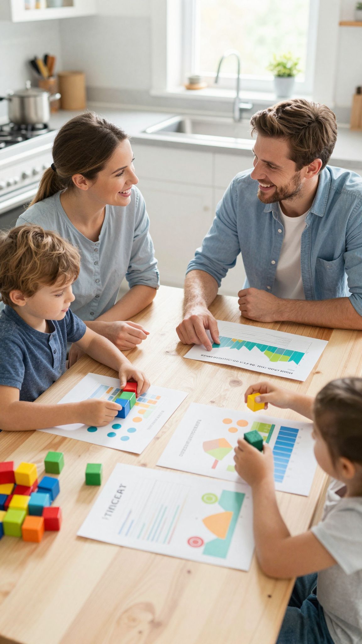 A családi költségvetés segít a pénzügyi célok elérésében.