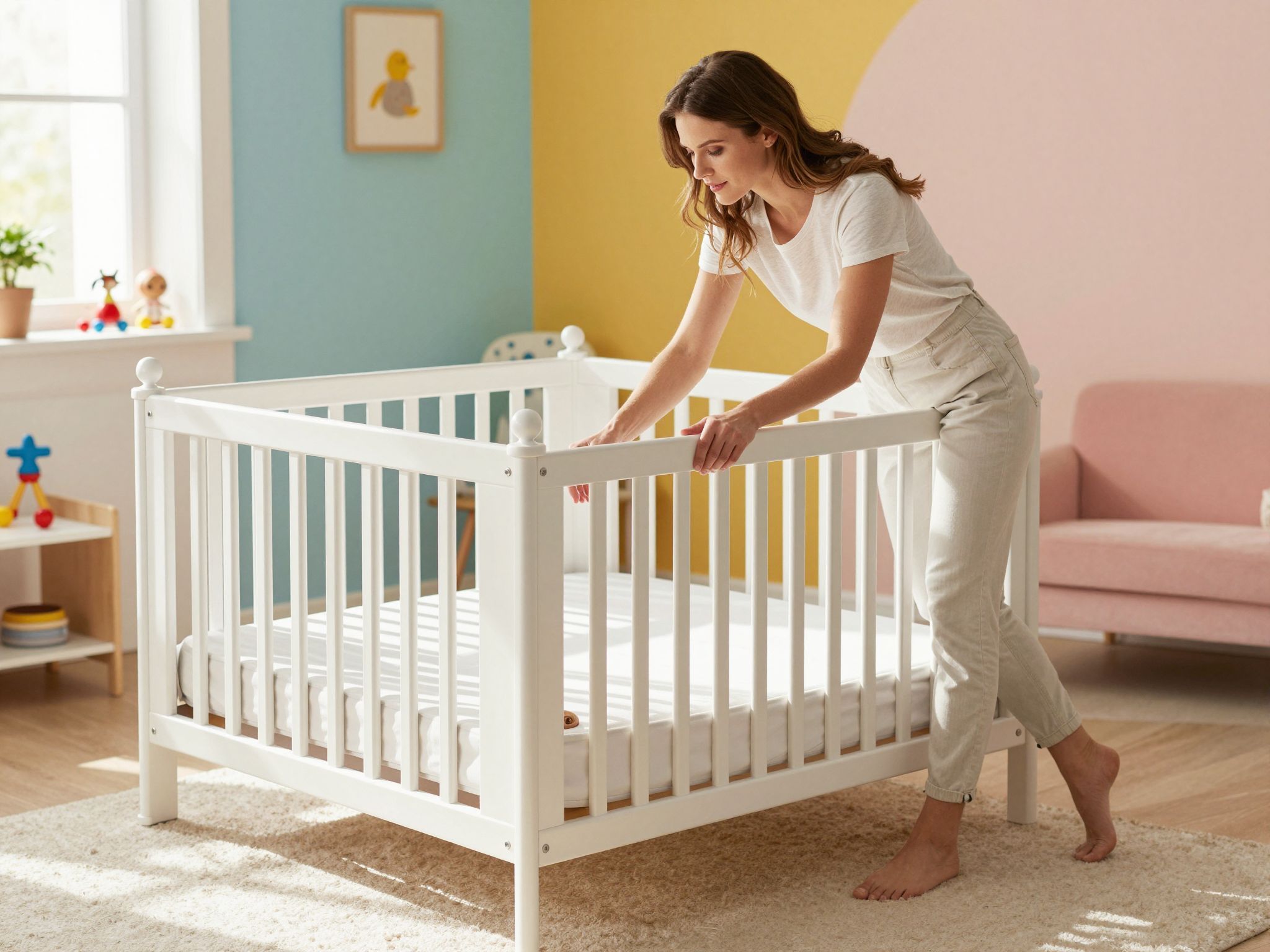 Rendszeres ellenőrzés megakadályozza a baleseteket kiságyban.