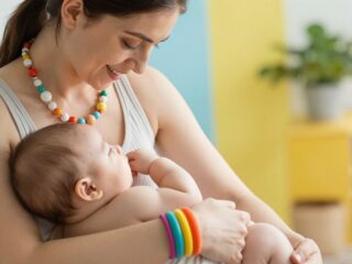 A szoptatás segítői: mire jó a szopis karkötő és a rágcsálható nyaklánc?