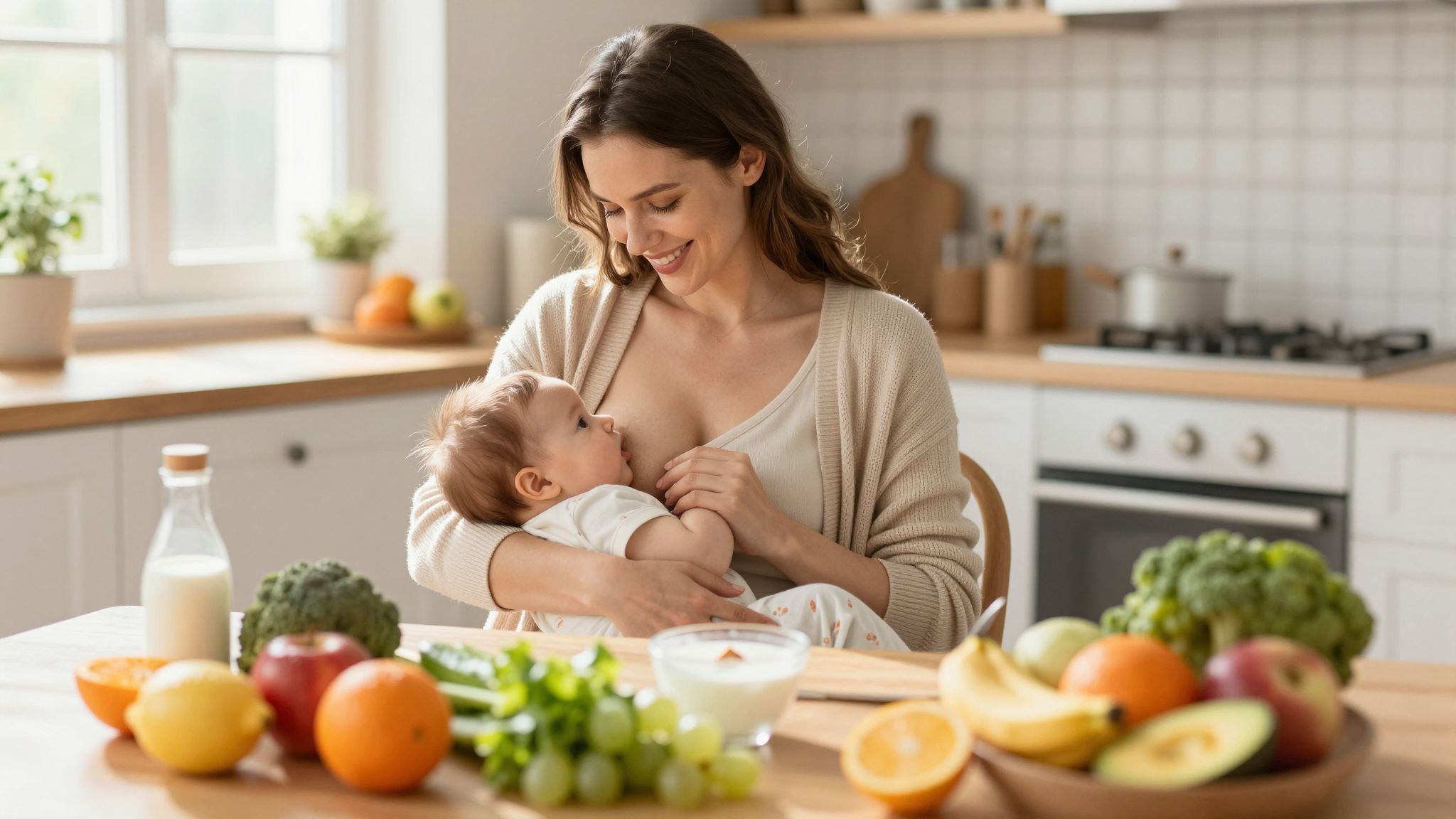 A szoptató anyának alternatív kalciumforrásokat kell keresnie.