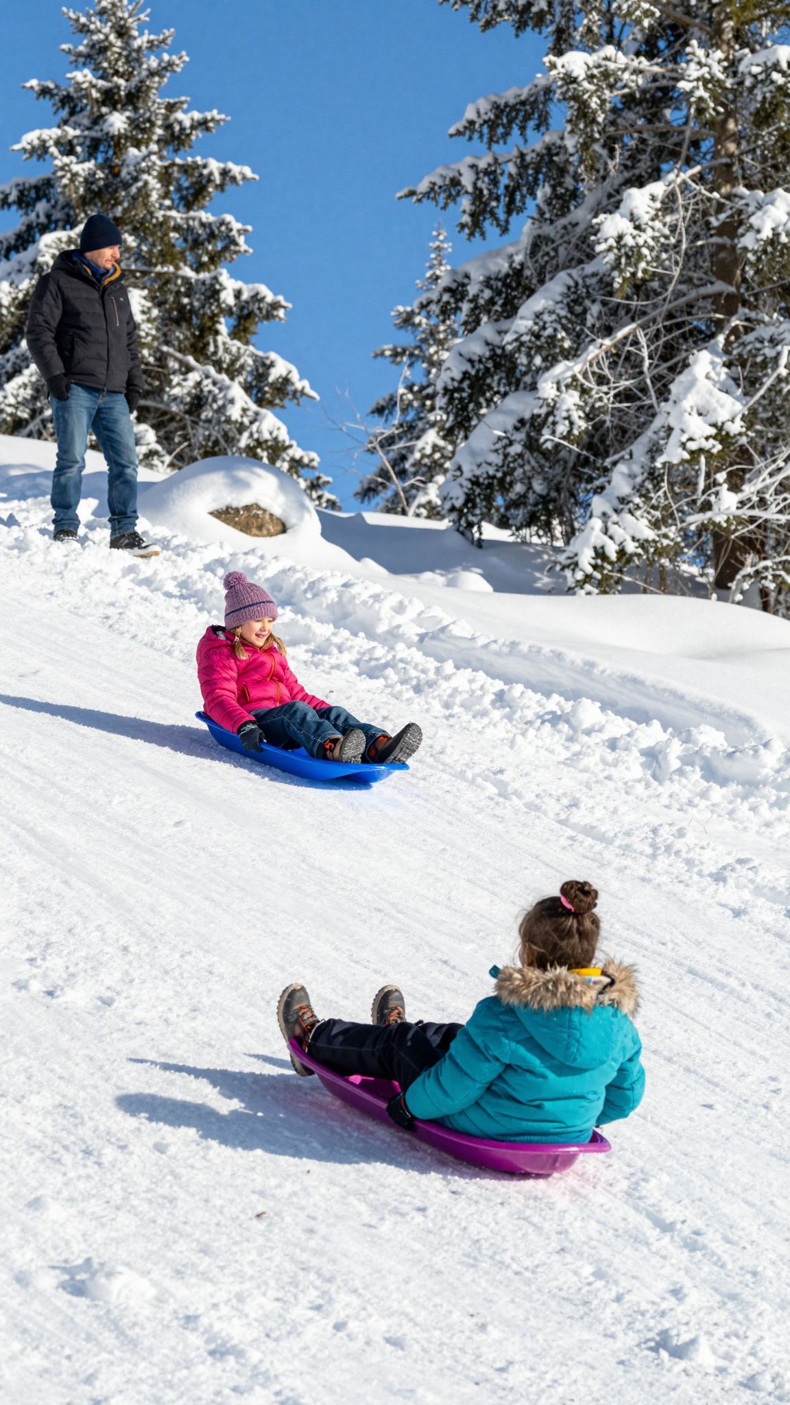 Mindig ellenőrizd a terepet, mielőtt szánkózni indulsz!