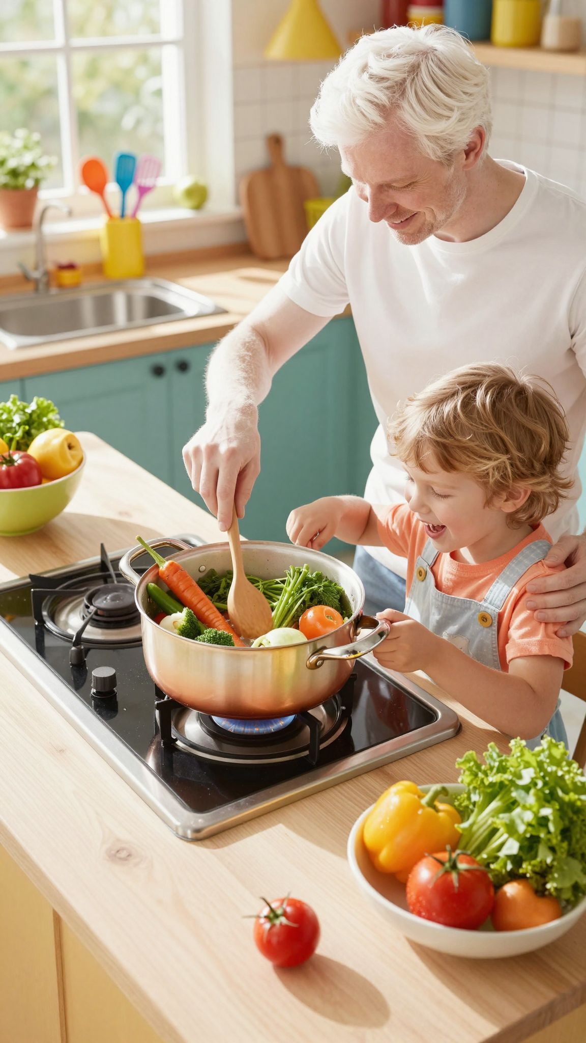 A közös főzés ösztönzi a kreativitást és a tanulást.