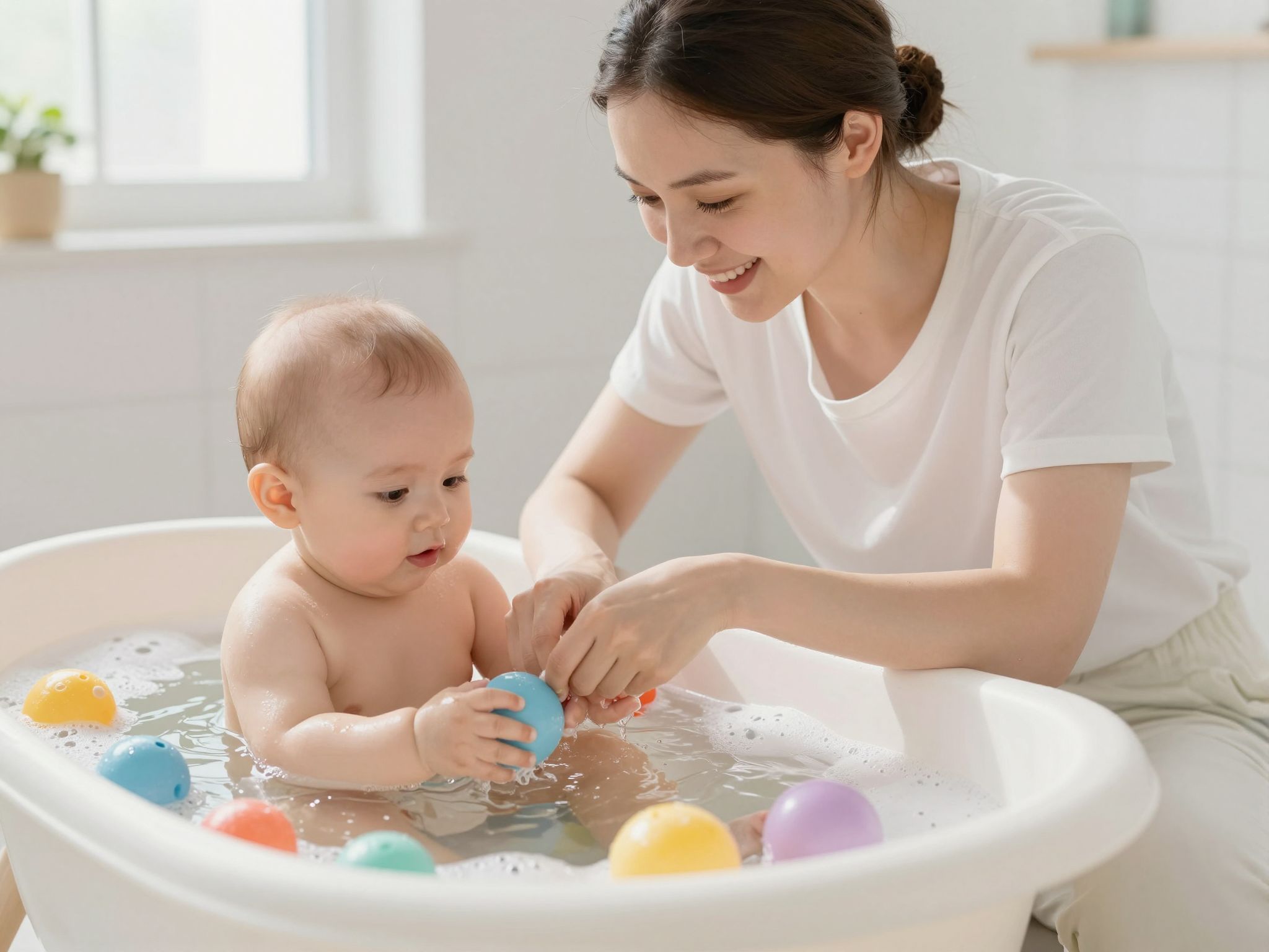 A víz ideális hőmérséklete babák számára 36-38 °C.