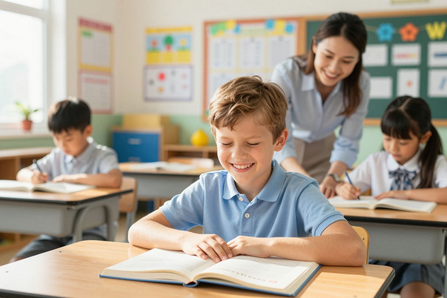 A látásromlás hatással lehet a gyerekek iskolai teljesítményére.