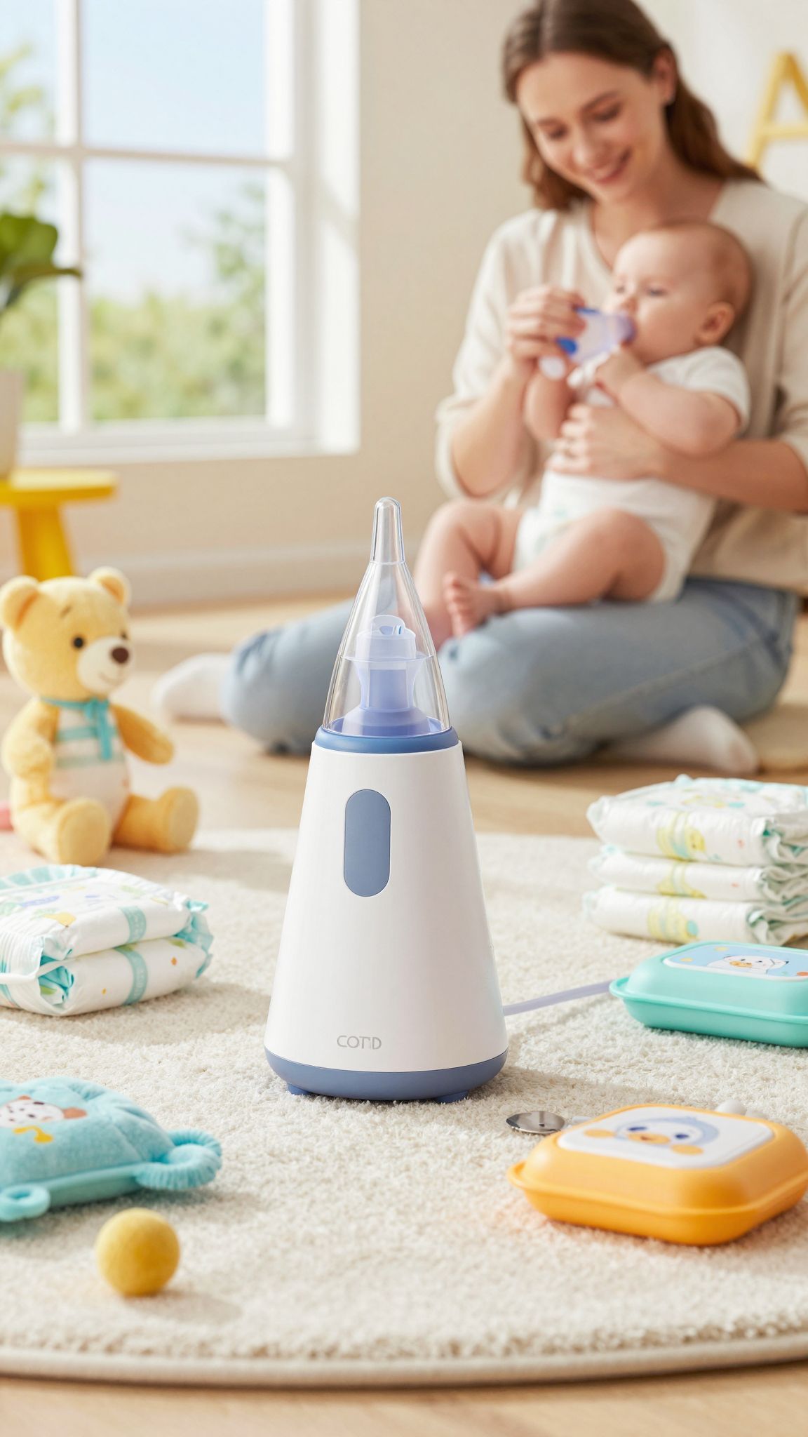 Az orrszívó porszívó segít a babák légzésének könnyítésében.