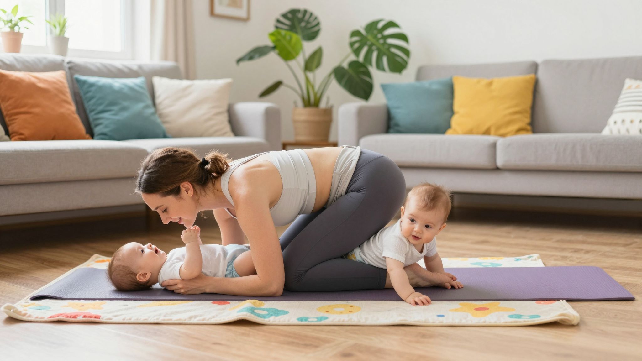 A baba-mama jóga segít a közös kötődés fejlesztésében.