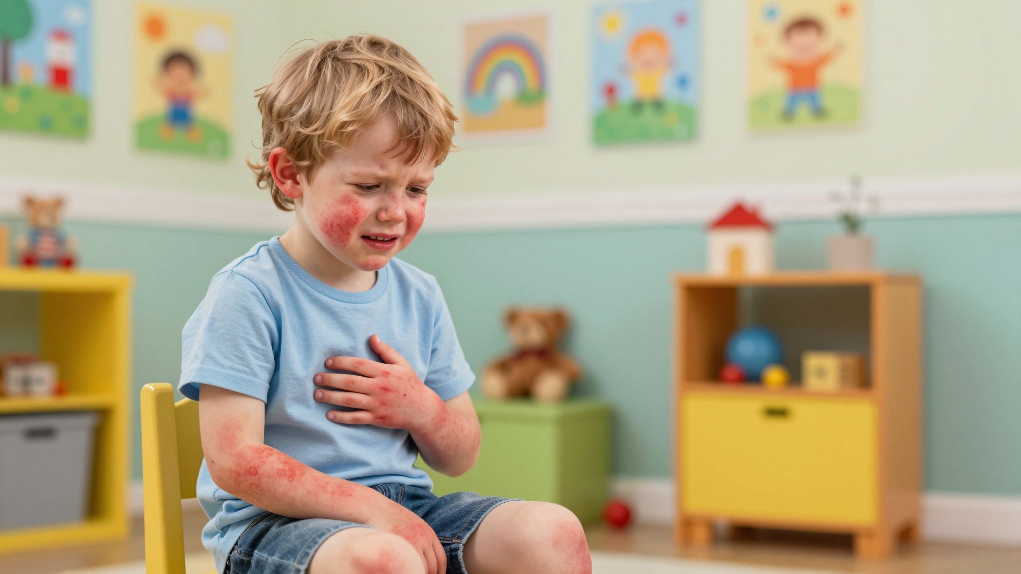 A bőrkiütések és duzzanat a Kawasaki-betegség tünetei.