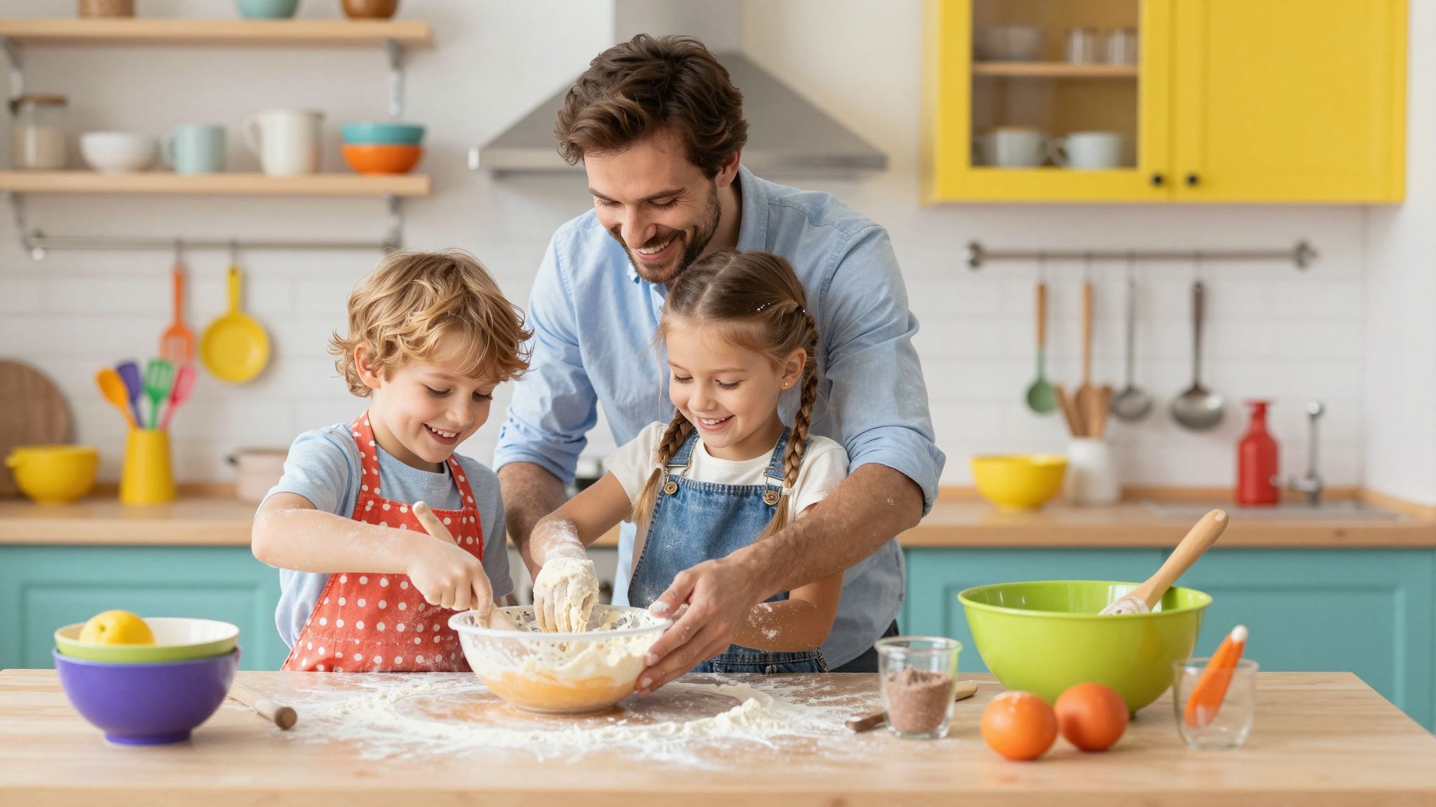 Közös sütés során fontos a gyerekek biztonsága!