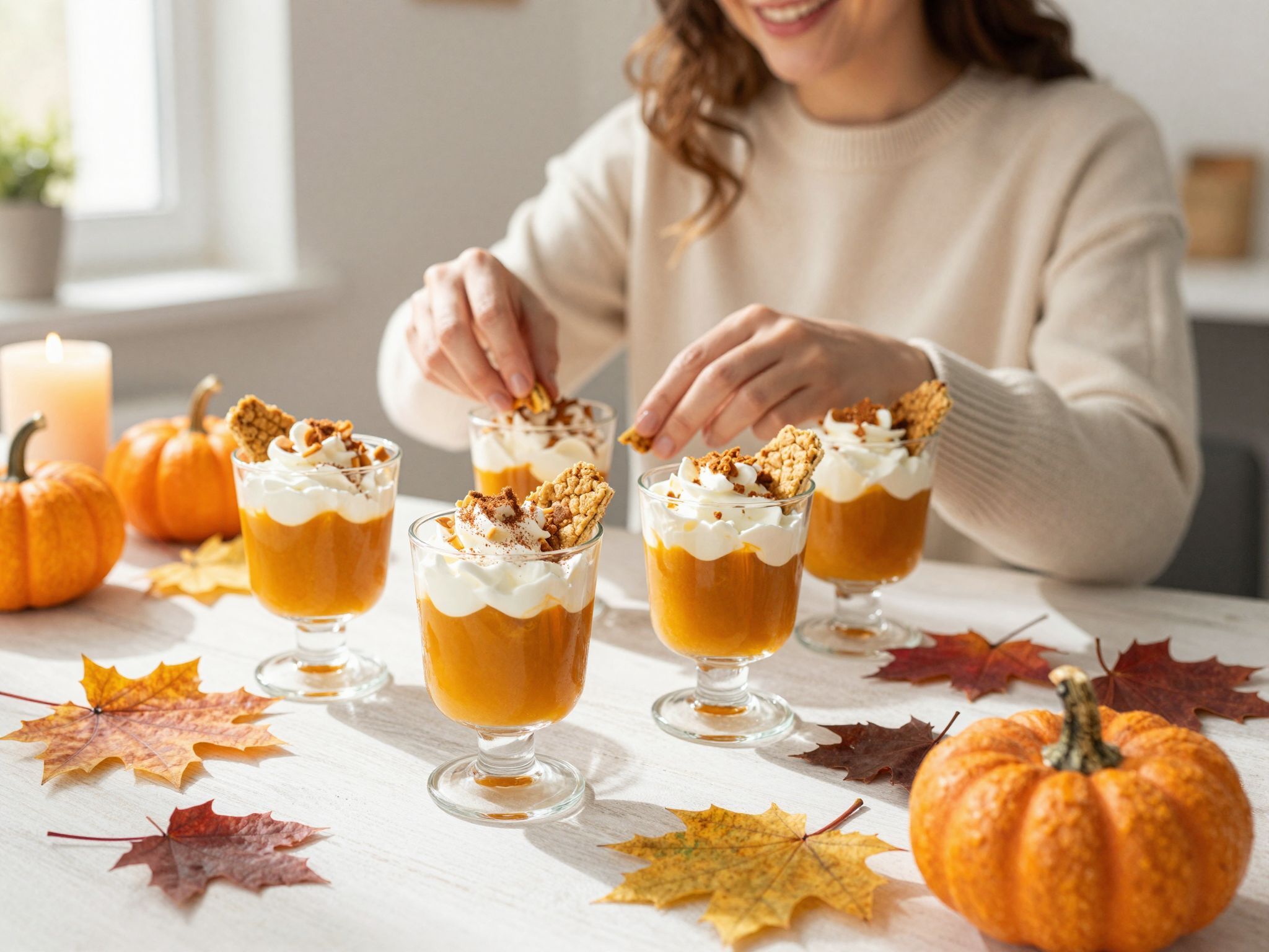 A sütőtökös pohárkrém egyszerű, gyors és ízletes választás.