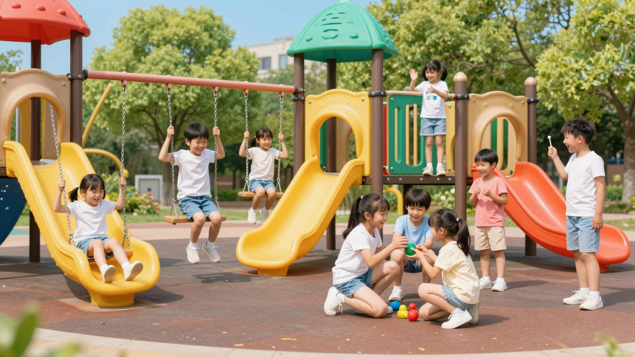 Játékos interakciók segítik a szociális készségek fejlődését.