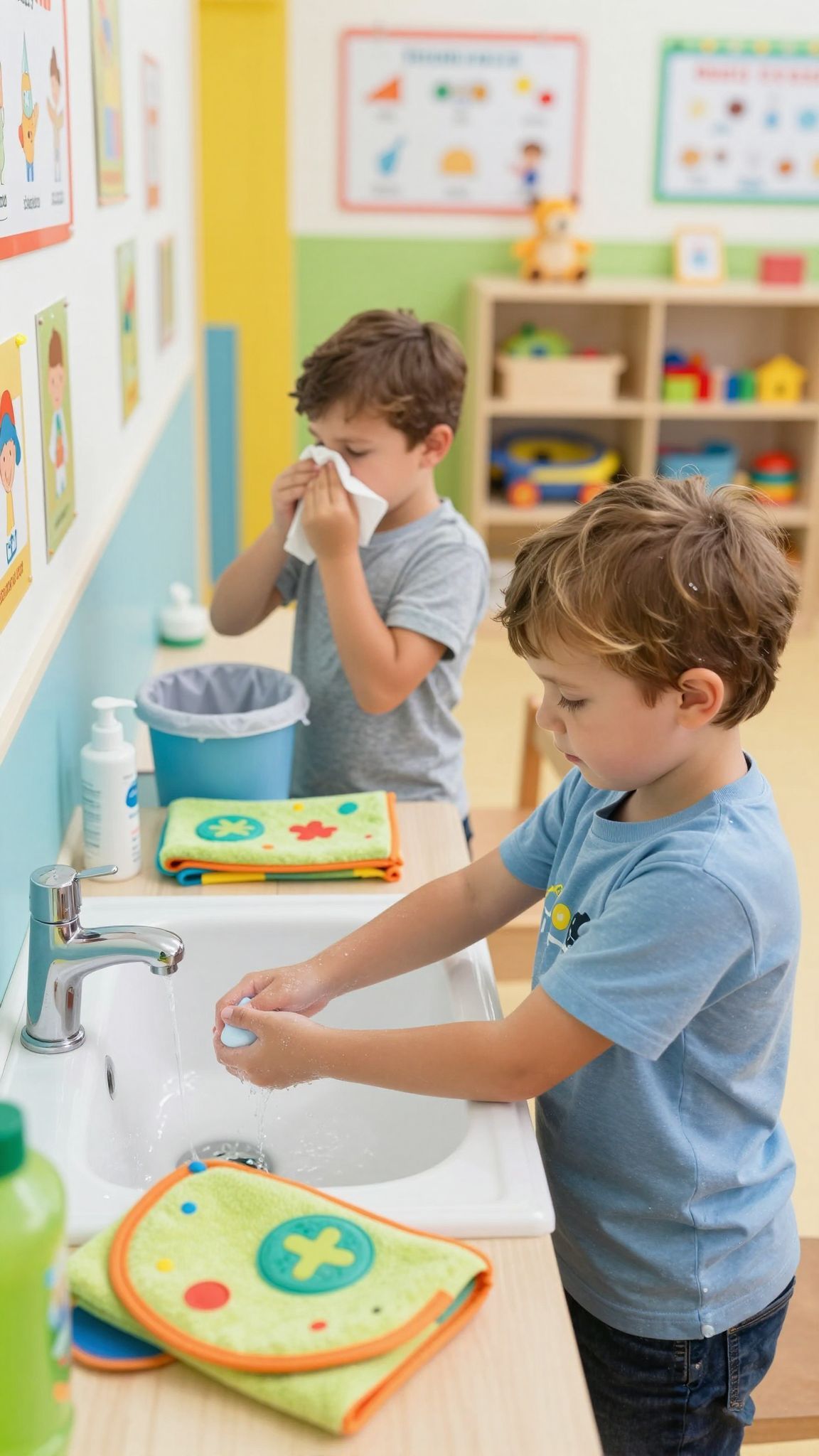 A helyes zsebkendőhasználat csökkenti a légúti fertőzések terjedését.