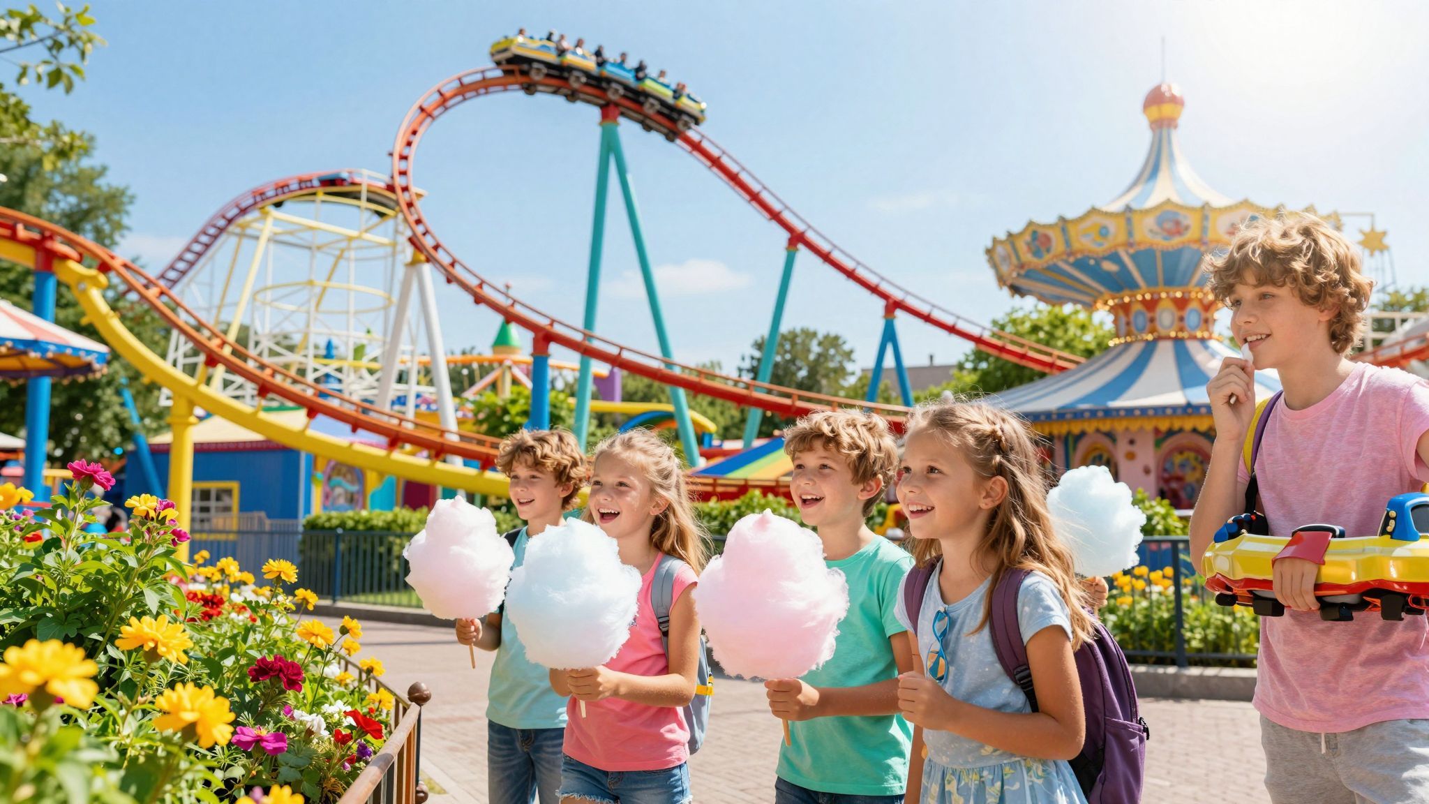 A Vidámpark élményei hozzájárultak a gyermekek kreatív fejlődéséhez.