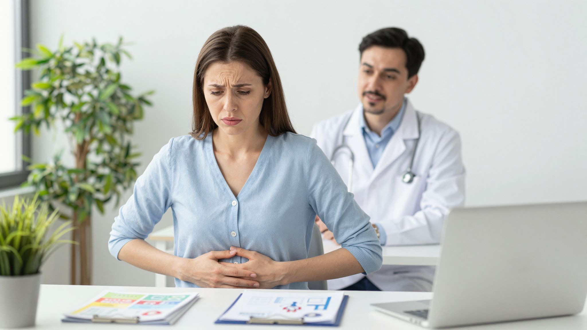 Erős vérzés vagy fájdalom esetén azonnali orvosi segítség szükséges.