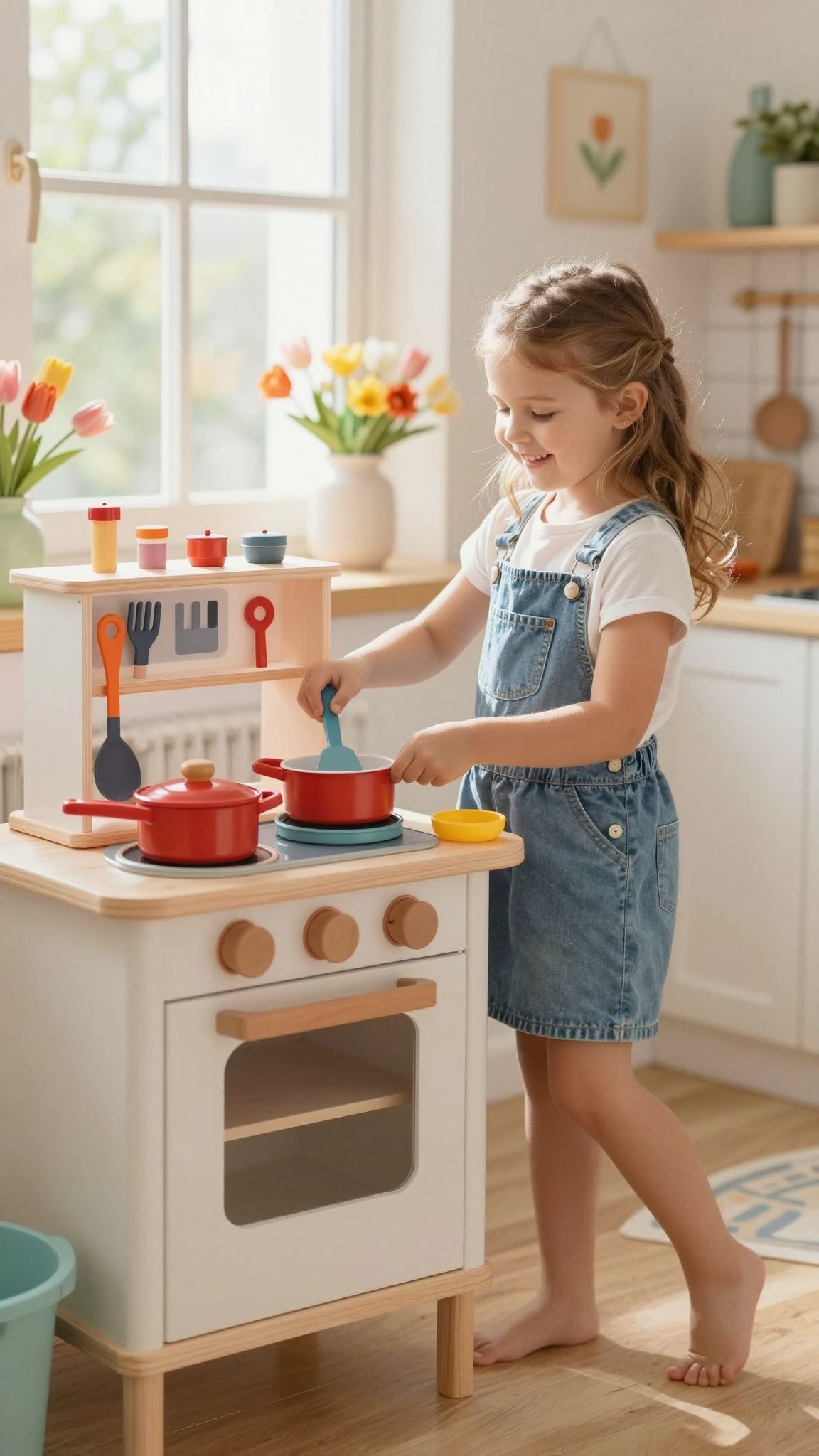 A játékkonyha segít a kreatív gondolkodás fejlesztésében.