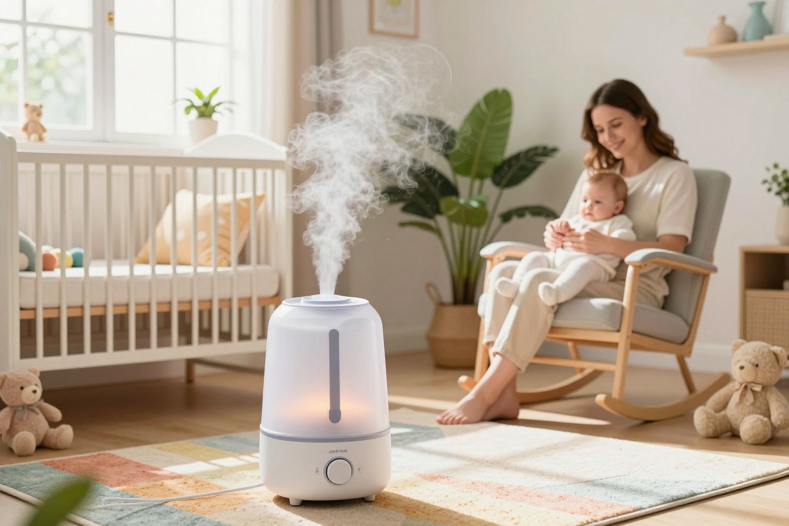 A párásító segít a babák légúti egészségének megőrzésében.