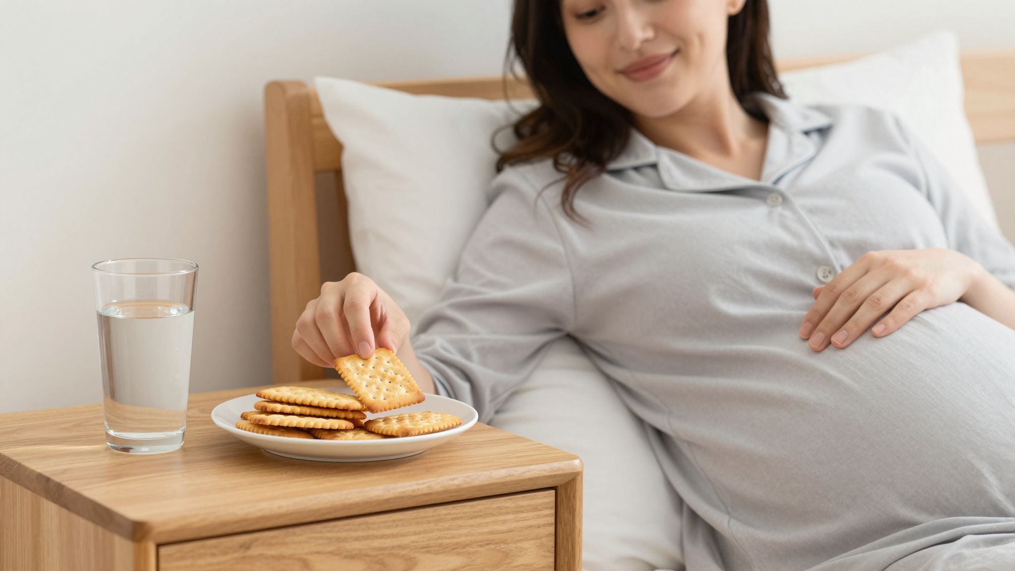 A száraz keksz segíthet a terhességi hányinger enyhítésében.