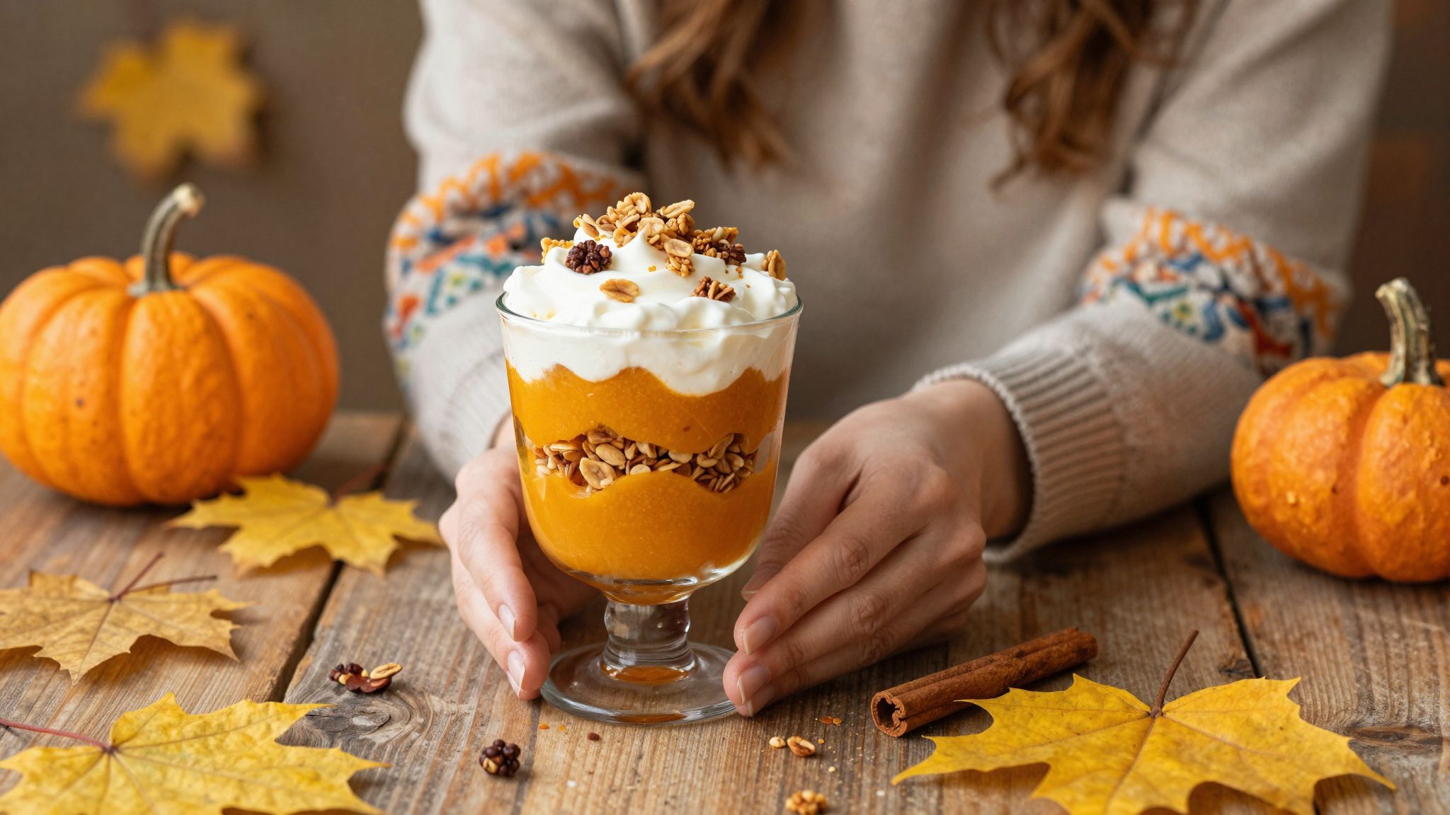 Színes gyümölcs-püré rétegzése fokozza a desszert látványát.