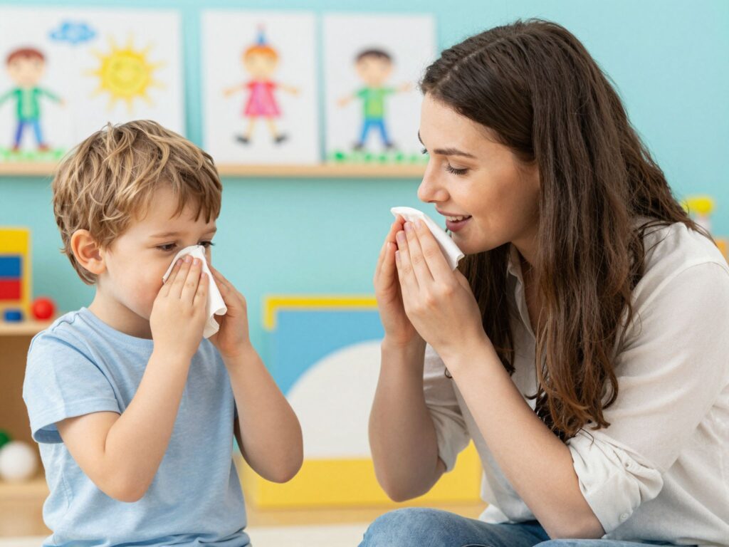 Tanítsuk meg orrot fújni: egyszerű módszerek, amikkel sikerülni fog