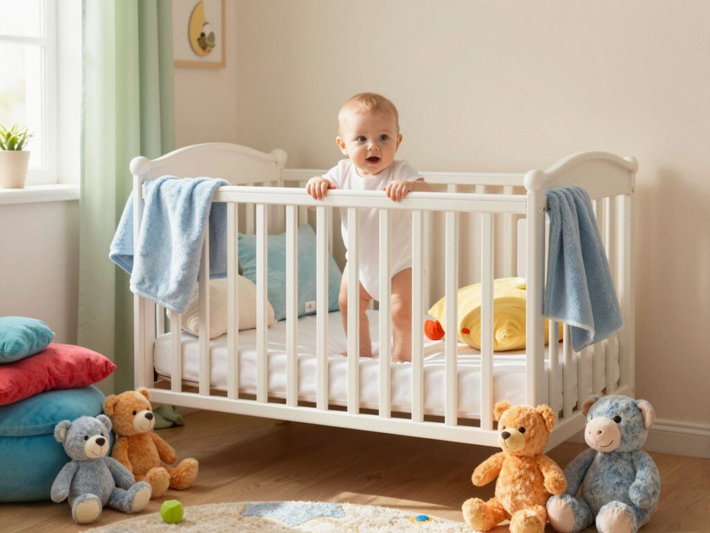 Teljes lista: ezek a veszélyes tárgyak fulladásveszélyt jelentenek a kiságyban